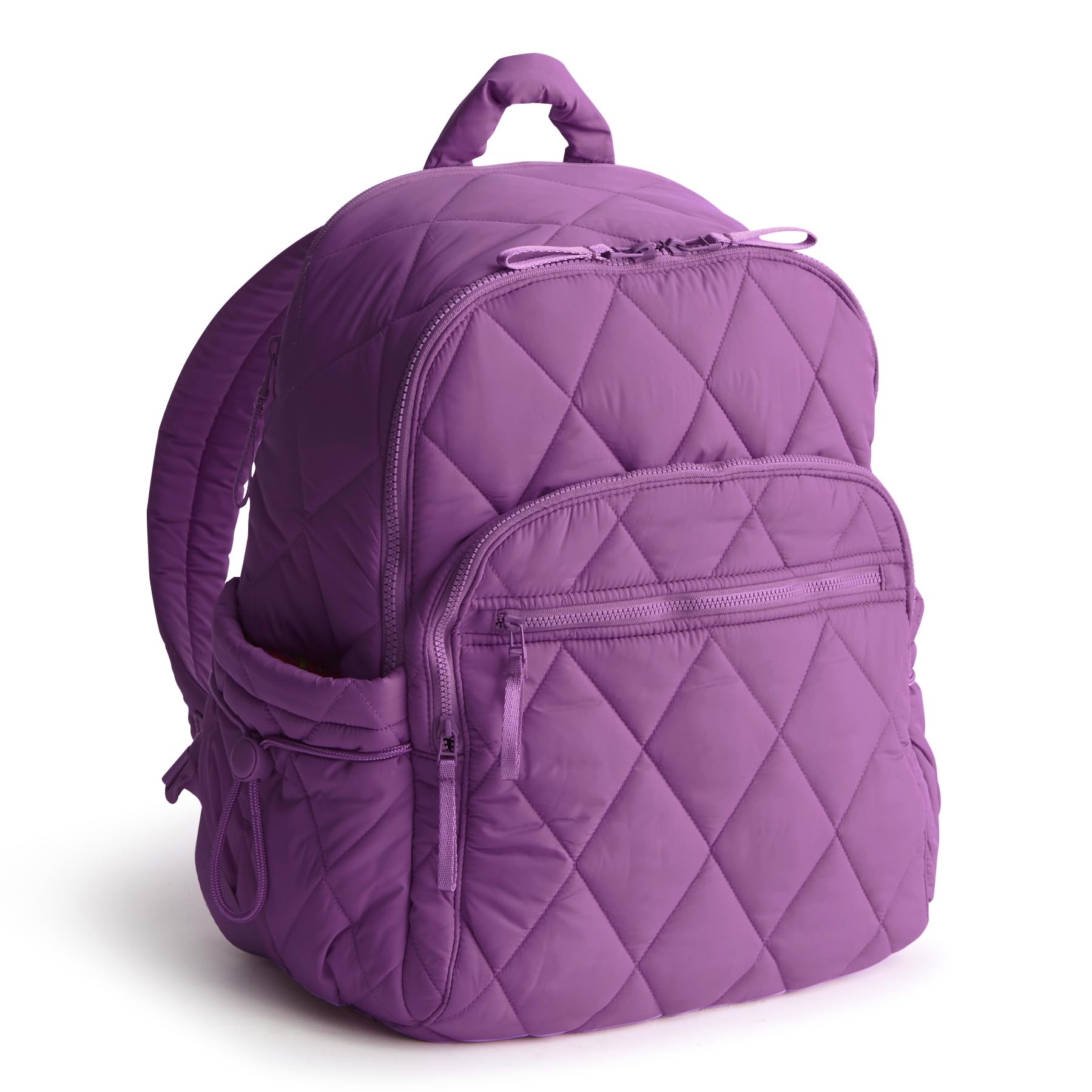Vera Bradley Featherweight Bancroft Backpack - Lightweight Travel Backpack for Women, Iris Orchid Floral Print, Perfect for School, Work & Travel