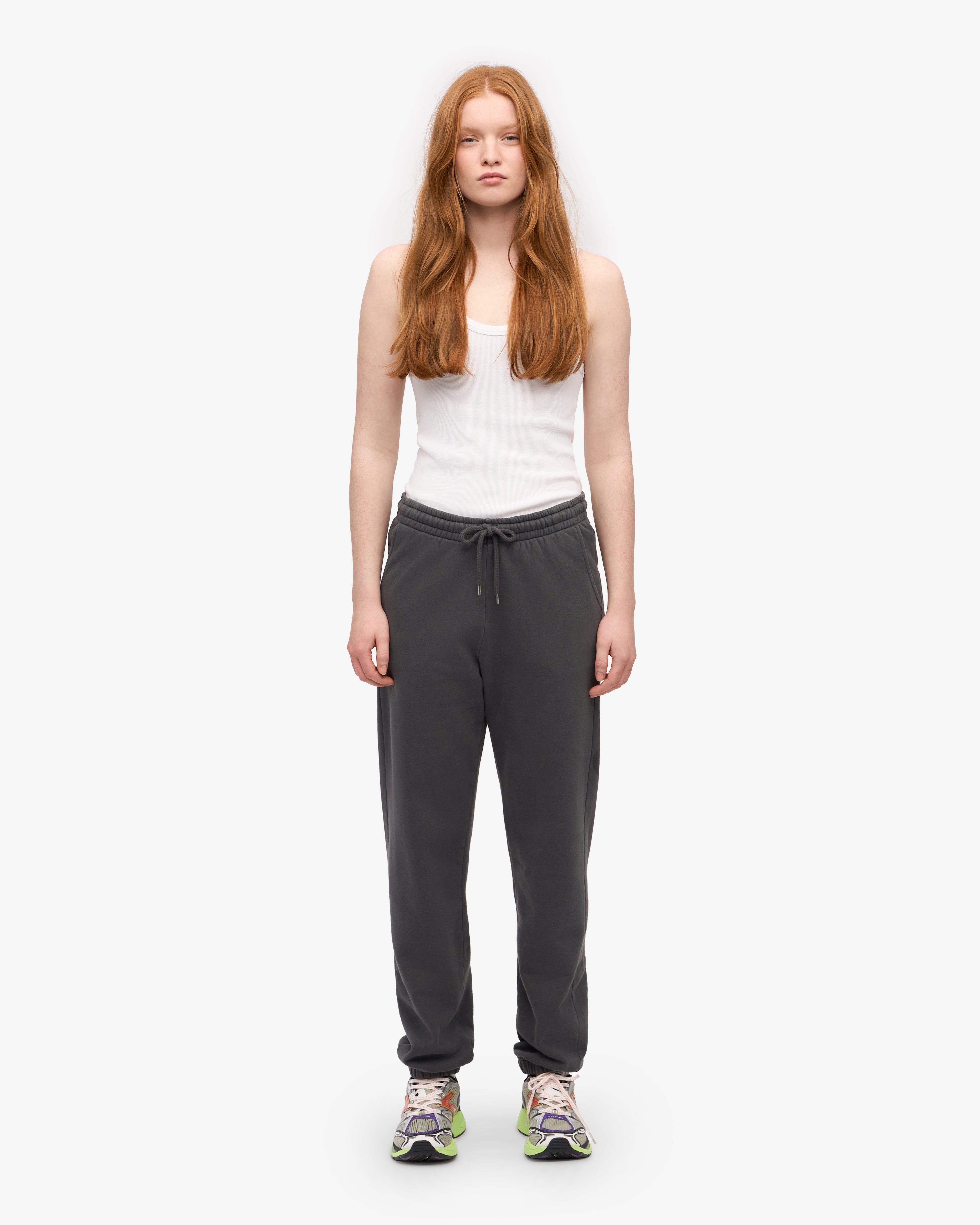 Organic Cotton Sweatpants for Women - Soft Lava Grey Lounge Pants | Comfortable Yoga Pants for Home, Workout & Casual Wear