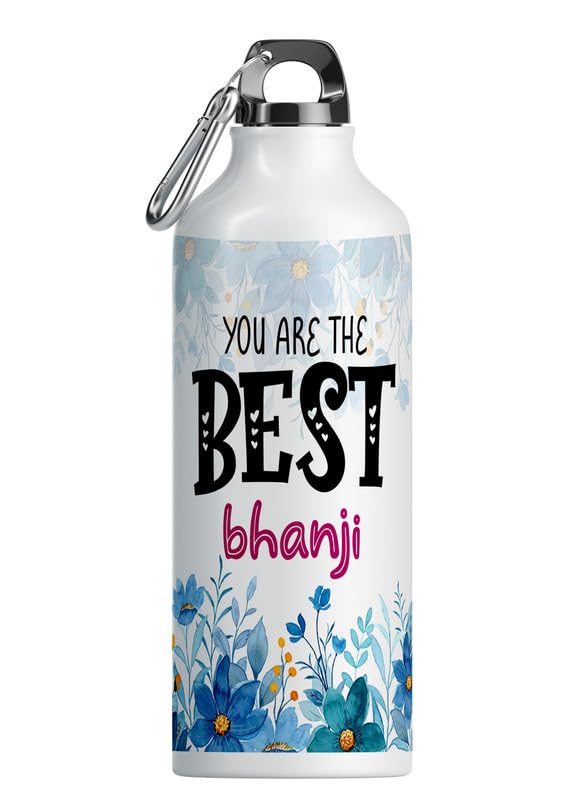 TrendoPrint Bhanji Aluminum Water Bottle 600ml with Straw - Leakproof, Insulated Stainless Steel Sipper Bottle for Gym, Hiking & Travel (DB168) - Perfect for Outdoor Activities, Sports & Daily Hydration