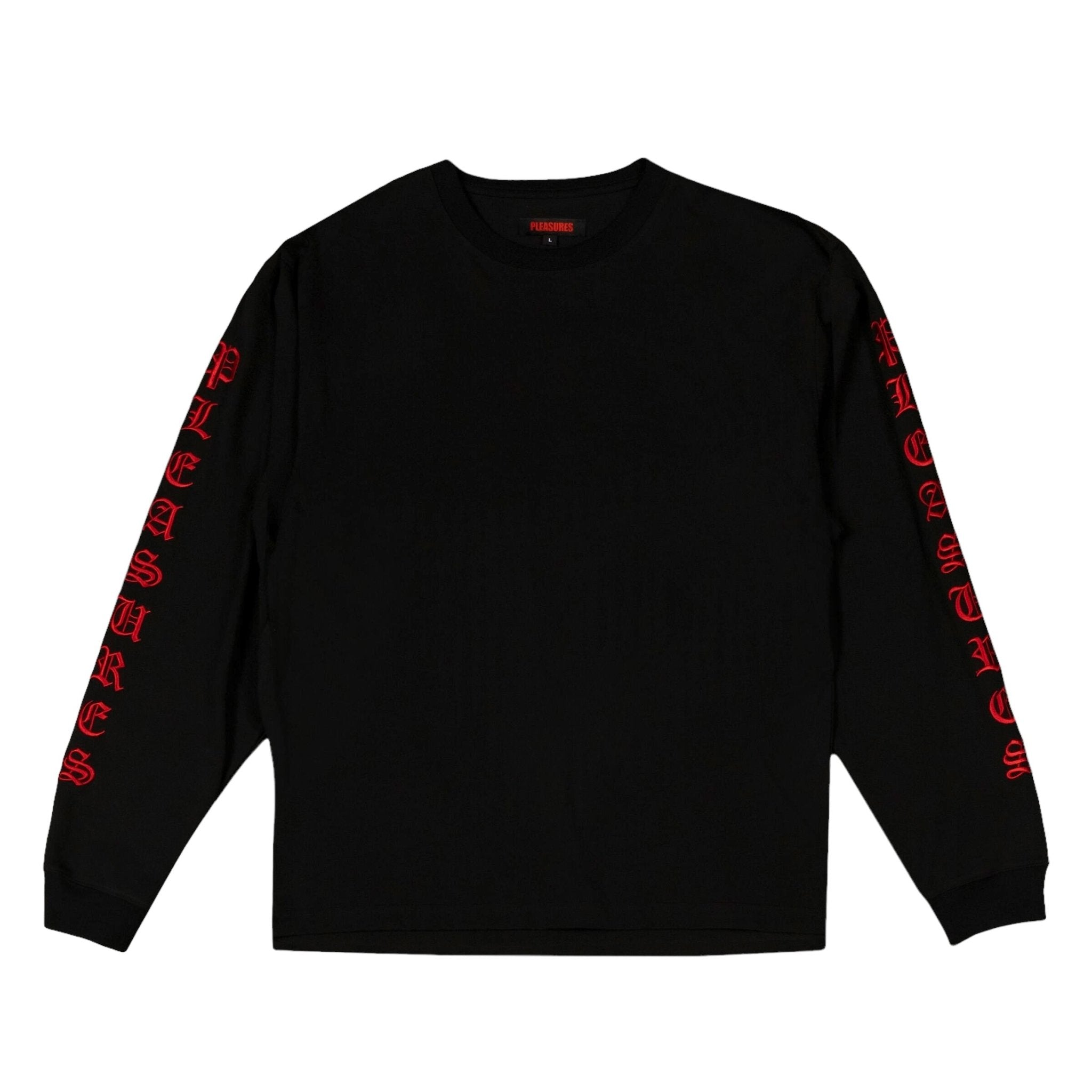 Pleasures Oe Heavyweight Long Sleeve Black T-Shirt for Men | Streetwear Fashion | Casual Wear & Layering