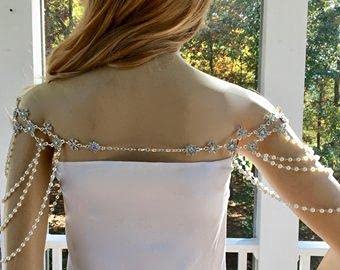 Art Deco Pearl Necklace - Vintage Great Gatsby Style Jewelry for Women - Perfect for 1920s Themed Parties, Weddings & Evening Events
