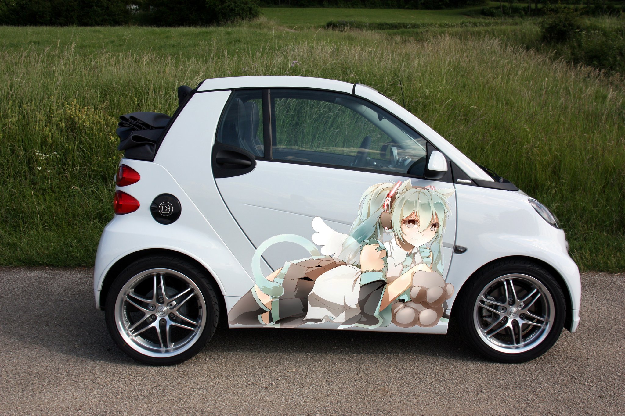 Sexy Anime Car Wrap Vinyl Decal - Full Color Custom Graphics Sticker for Side & Full Car Cover (25