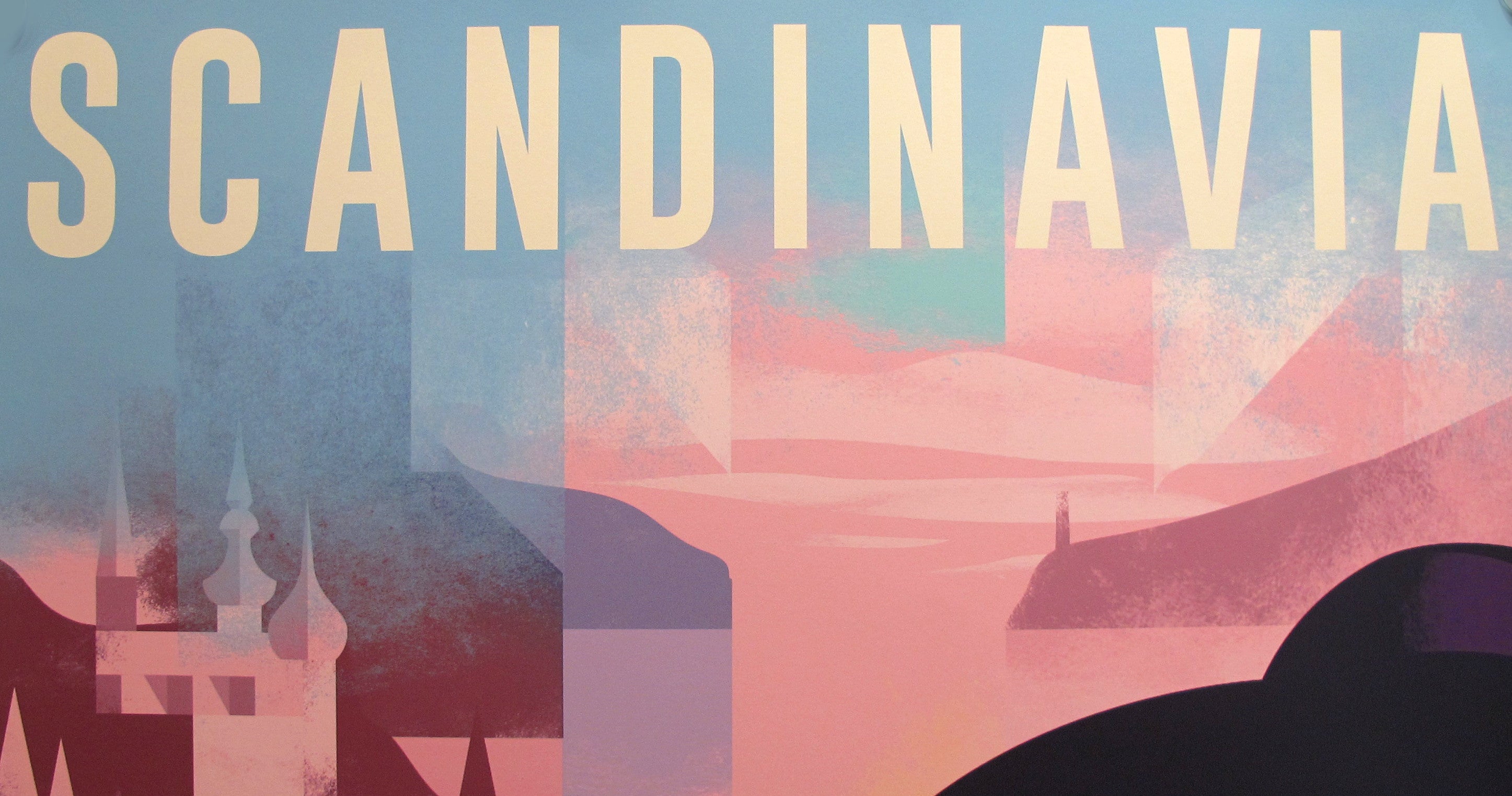 2018 Contemporary Danish Travel Poster - Scandinavia Wall Art for Home & Office Decor | Perfect for Living Room, Bedroom, or Gift