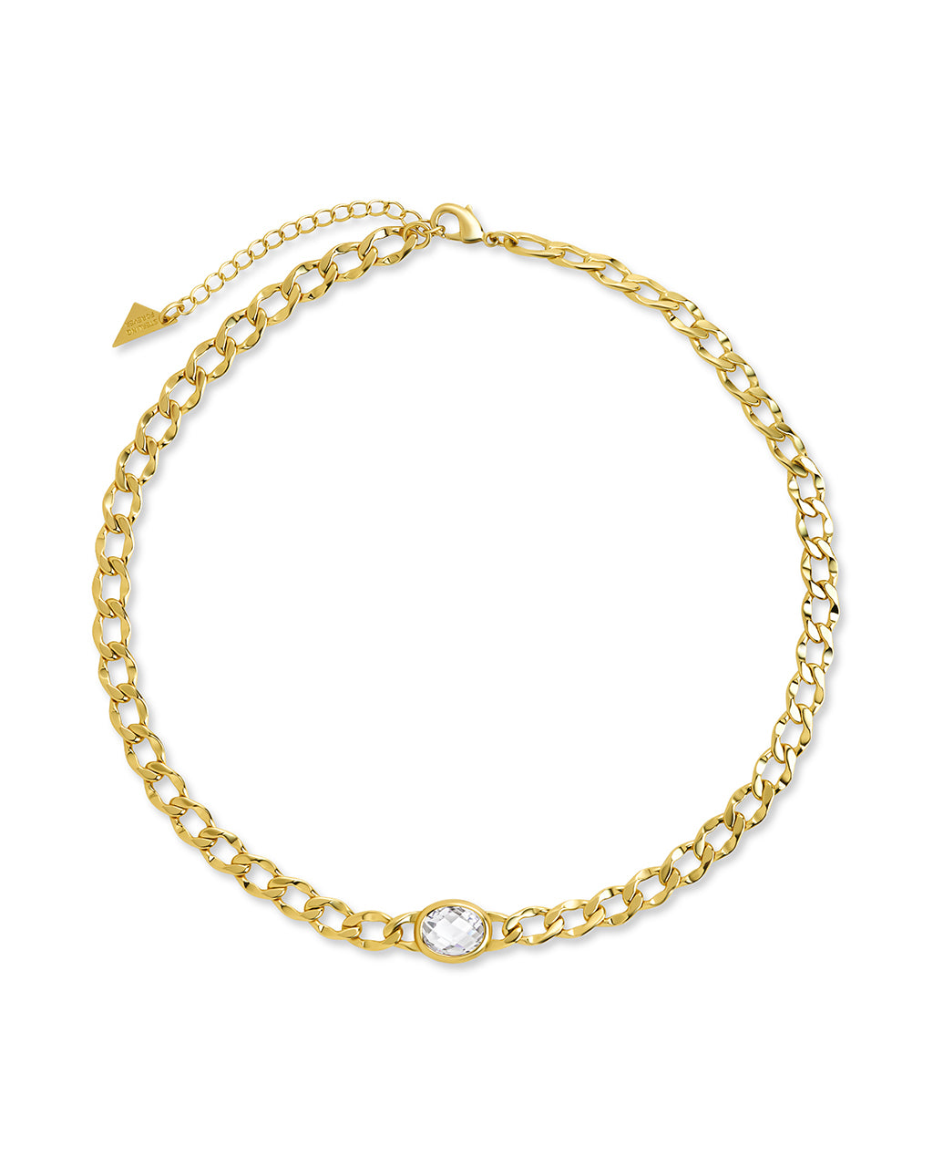 Rebel Station CZ Curb Chain Choker Necklace - Elegant Cubic Zirconia Layered Choker for Women | Perfect for Parties, Weddings & Everyday Wear