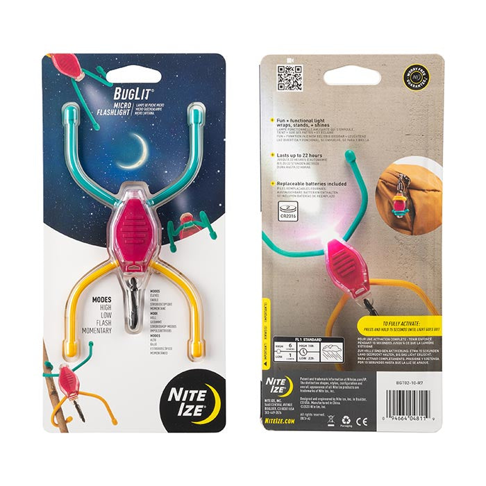 Nite Ize Bug Lit Micro LED Clip-On Light - Compact Hands-Free Lighting for Camping, Hiking & Outdoor Adventures