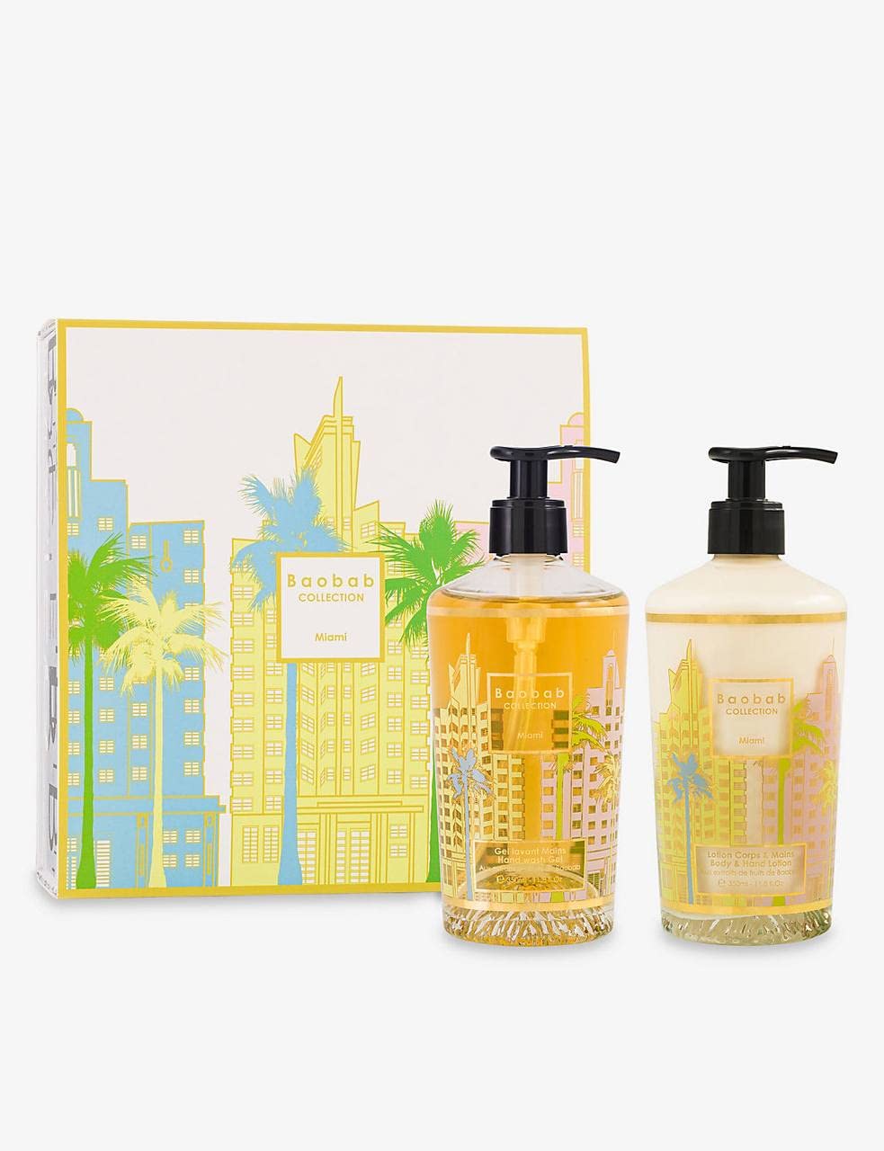Premium Miami Hand Lotion & Cleansing Gel Gift Set - Moisturizing & Sanitizing Duo for Dry Hands - Perfect for Travel, Office, and Home Use