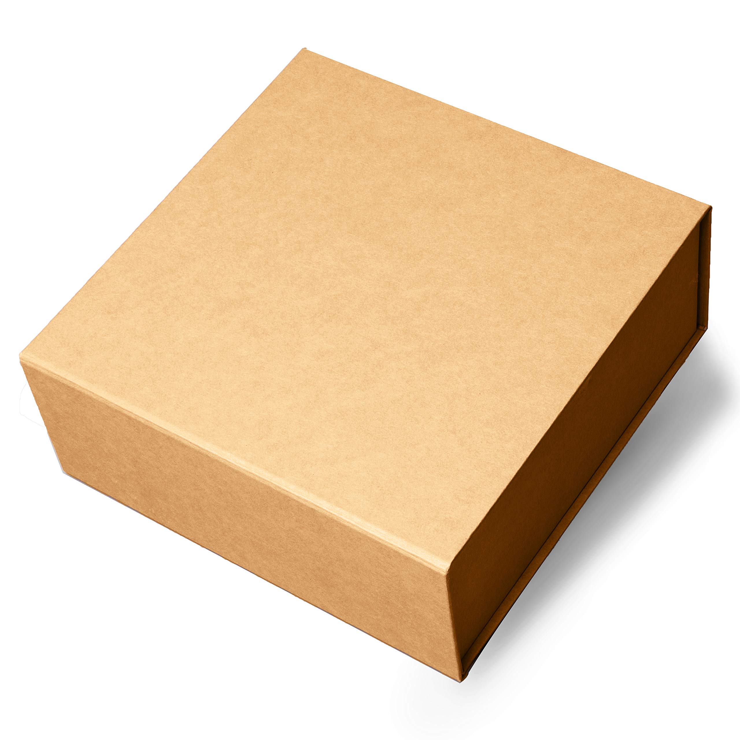 9.4x9.4x3.7 Inches Kraft Gift Box with Magnetic Closure - Premium Blanket & Proposal Gift Box for Weddings, Birthdays, Bridesmaids & Groomsmen - Collapsible Present Packaging for Jewelry, Scarves, Cosmetics & Keepsakes (1 Pack)