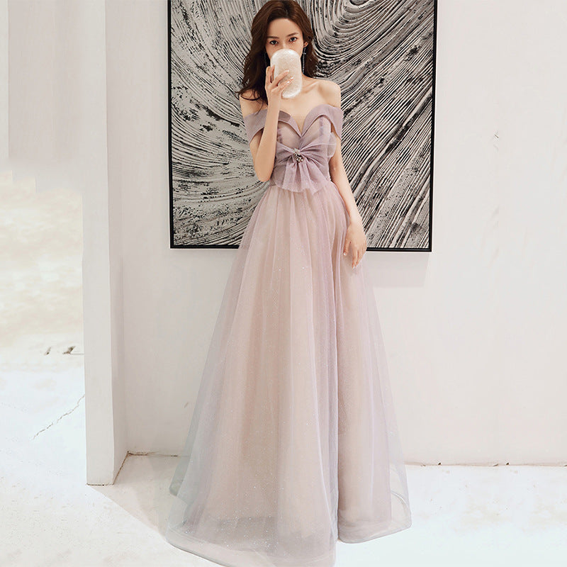 Sweet Pink Off Shoulder Birthday Party Dress - Strapless S-Line Formal Evening Gown for Women | Perfect for Prom, Wedding Guest & Cocktail Dresses