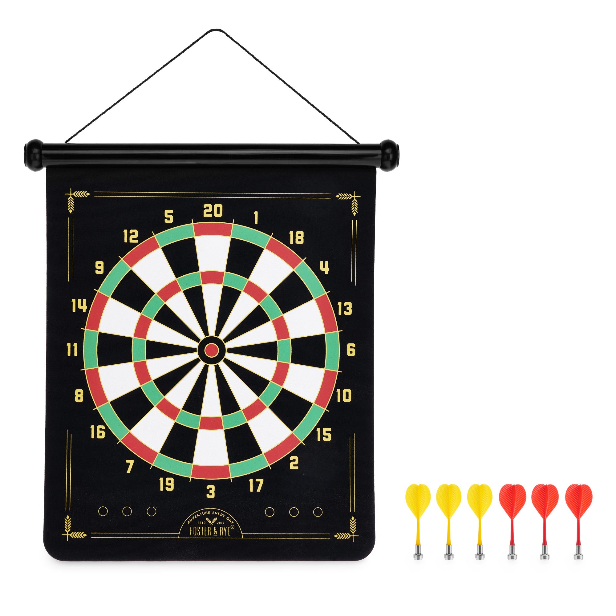 Foster & Rye Magnetic Dart Board Set - Safe Indoor/Outdoor Dart Game for Kids & Adults - Perfect for Family Game Night, Parties & Office Fun