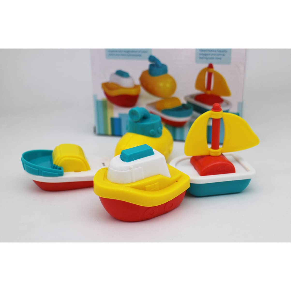 HEMOTON 8-Piece Boat Bath Toys Set for Toddlers & Kids - Fun Floating Bathtub Boats for Boys & Girls - Perfect for Bath Time Play, Pool Parties & Water Play Activities