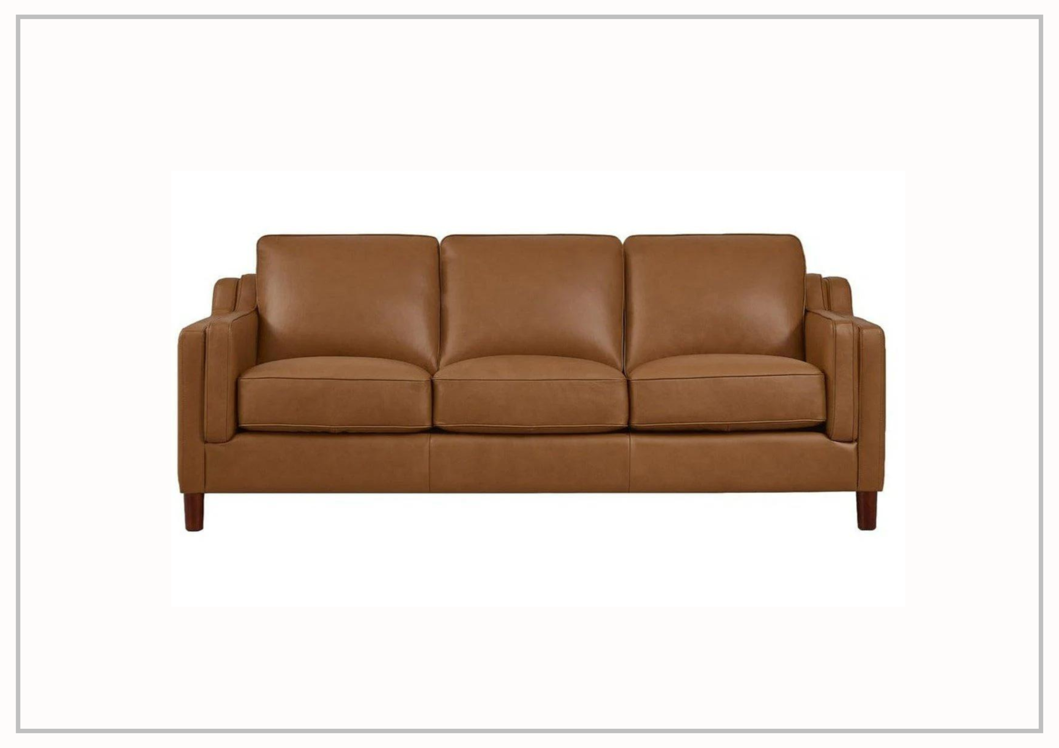 Hydeline Bella 3-Seater Leather Sofa with Track Arms - Modern Living Room Furniture for Home & Office Comfort | Perfect for Lounging, Entertaining & Small Spaces