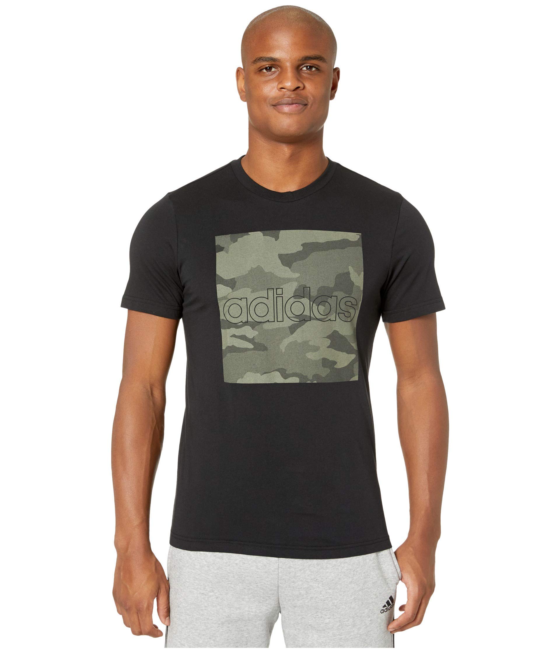 Adidas Men's Camouflage Box T-Shirt - Comfortable Casual Wear for Gym, Street Style & Everyday Outfits