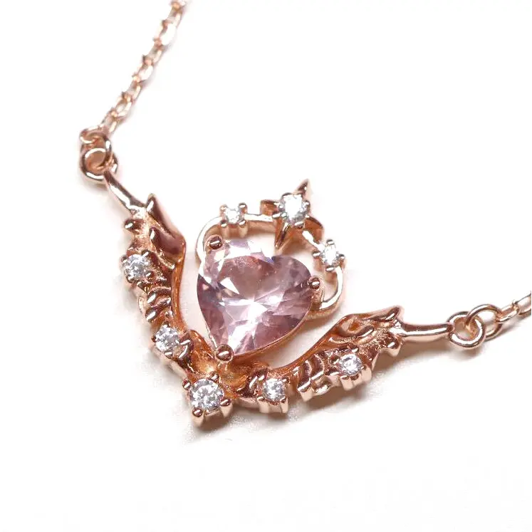 Camilla Necklace Sunset Pink - Elegant Rose Gold Pendant for Women | Perfect for Date Nights, Weddings & Special Occasions