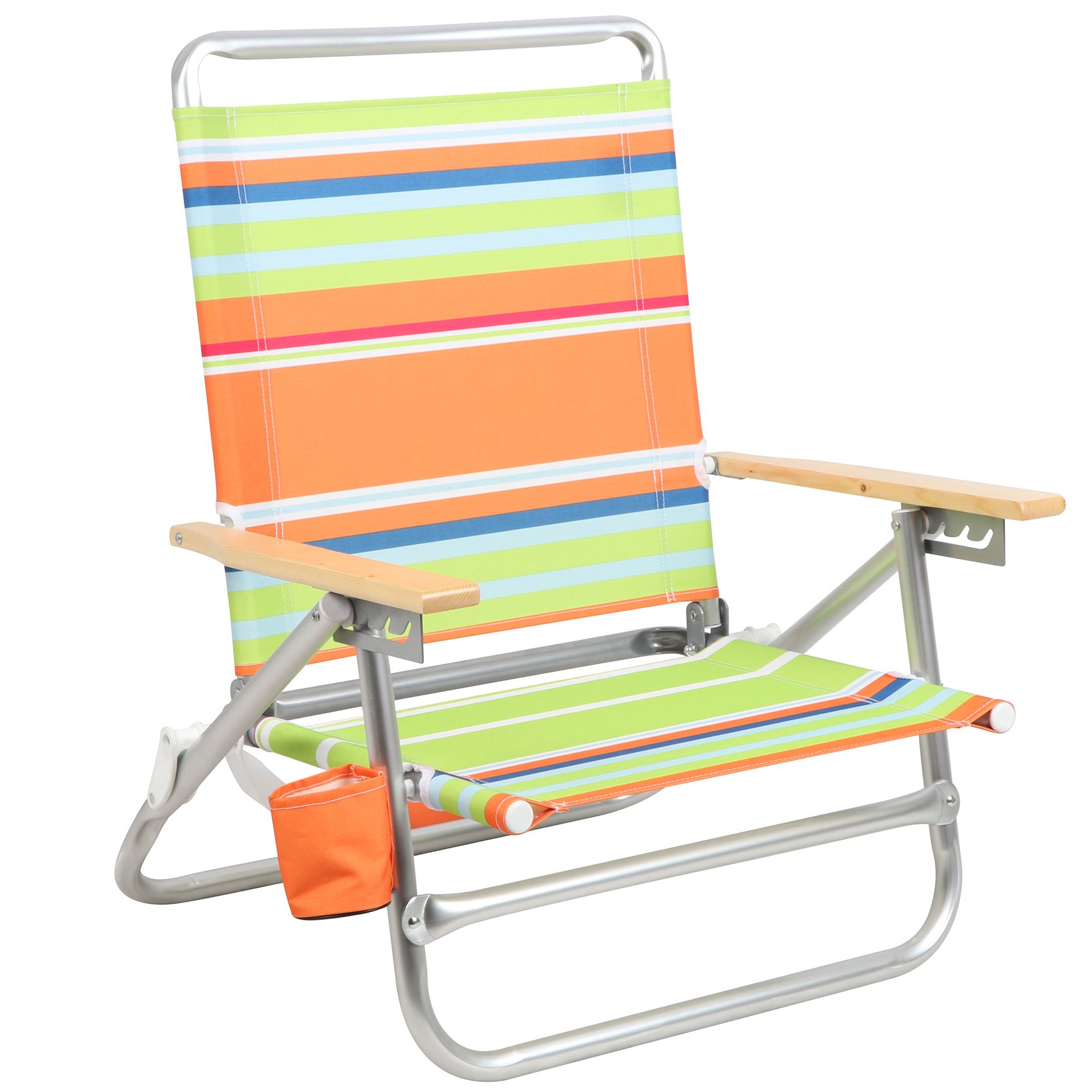 PORTAL 4-Position Folding Beach Chair with Backpack Straps - Lightweight Portable Lounge Chair for Adults (225 lbs Capacity) - Perfect for Beach, Poolside, Camping & Outdoor Relaxation - Green