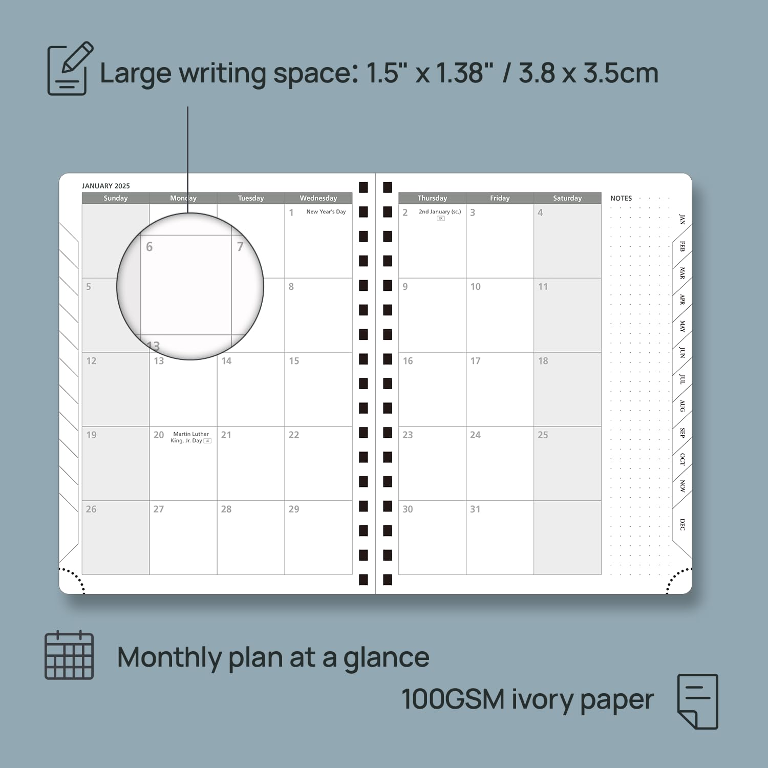 POPRUN 2025 Weekly Planner 6.5