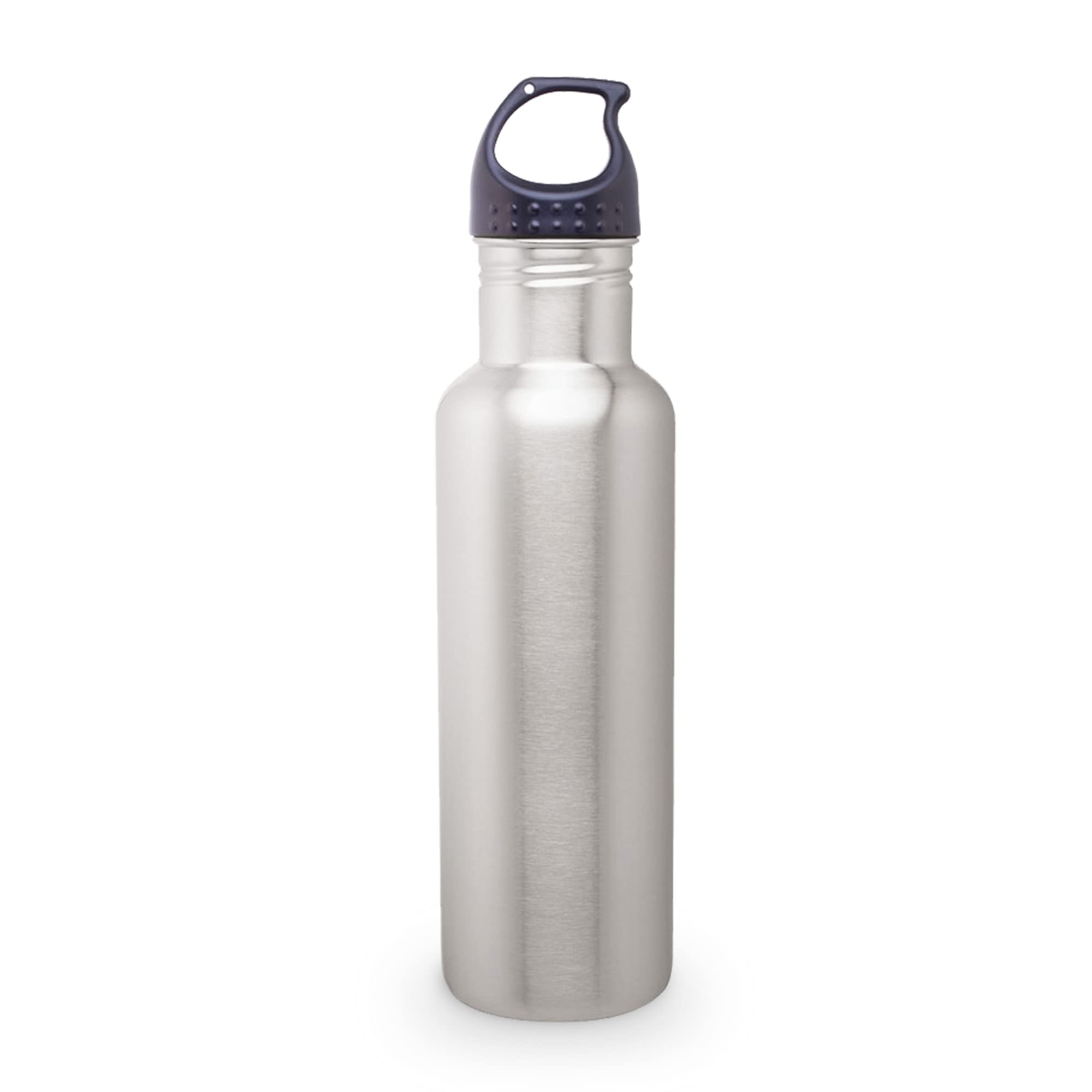 Simply Green Solutions - 24oz Stainless Steel Water Bottle with Wide Mouth & Screw-On Lid, Reusable Insulated Thermos for School, Gym, Office - Eco-Friendly Drinkware for Men & Women (Brushed Finish, Perfect for Hiking, Yoga & Daily Hydration)