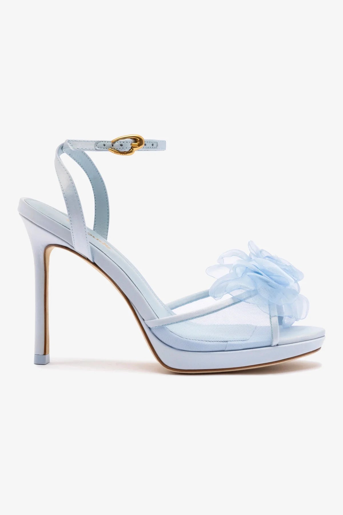 Salma Platform Sandal for Women - Cerulean Blue Satin Summer Shoes | Comfortable High Heel Sandals for Beach, Party & Casual Outfits