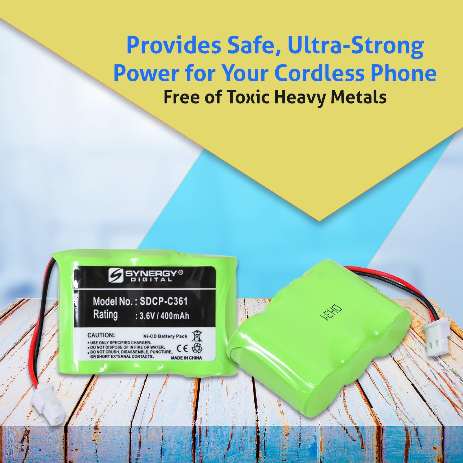 Empire CPB-403C Replacement Battery Combo Pack - 2 x 3.5AA NiMH Cordless Phone Batteries for Panasonic, AT&T, VTech & More - Perfect for Home & Office Landline Phones