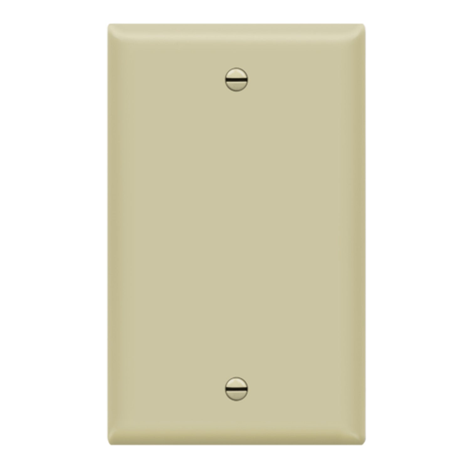 1 Gang Blank Wall Plate, Ivory - Single Outlet Cover for Home & Office Decor, Electrical Safety Accessory