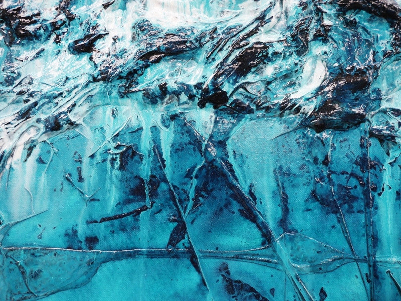 Inspiring Abstract White and Blue Wall Art - Perfect for Living Room, Bedroom & Office Decor