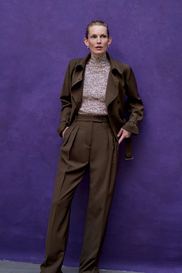 Bia Pleated Women's Trousers - Breathable Air Twill Fabric for Office & Business Casual Wear | Perfect for Work, Travel & Formal Occasions
