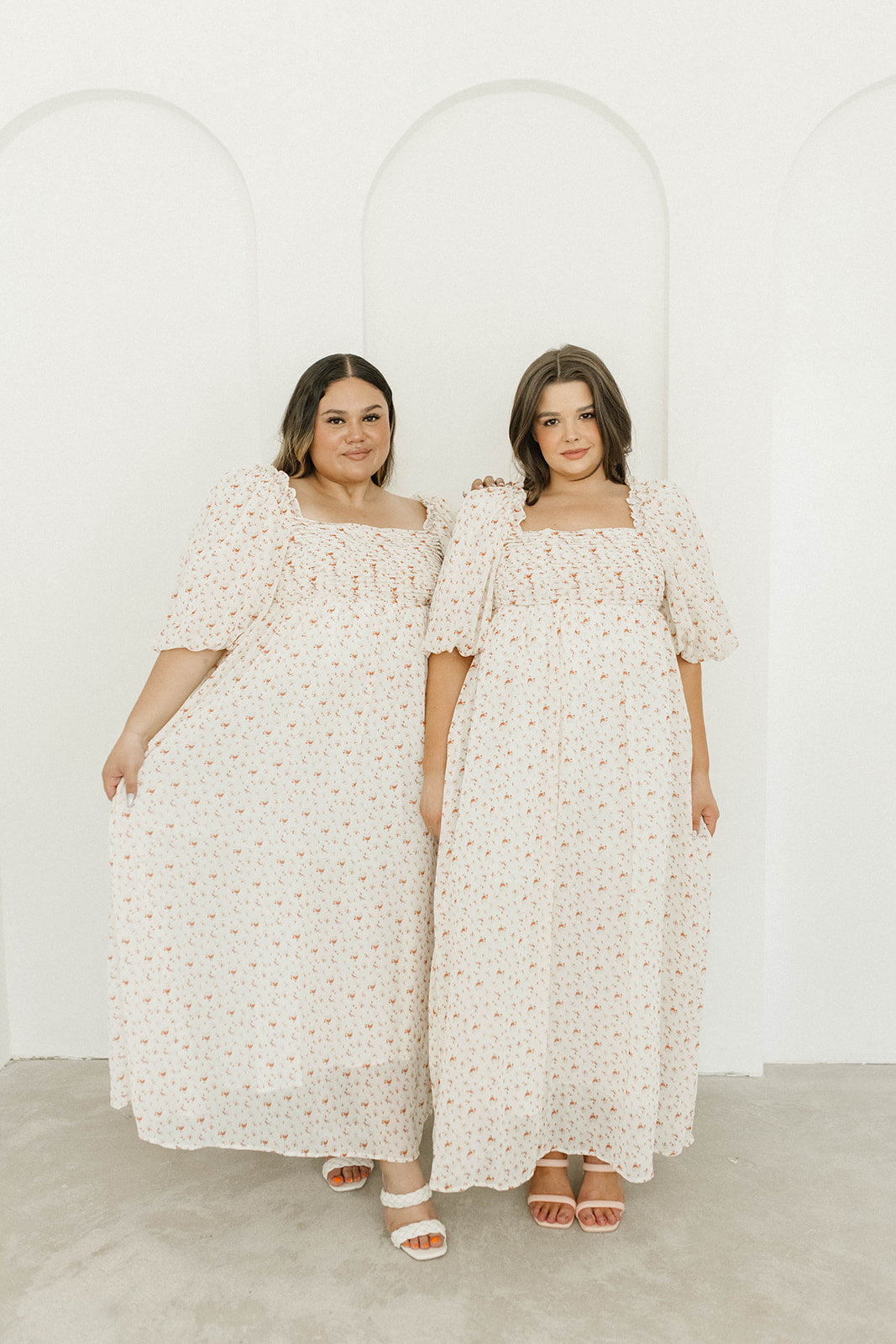 Melody Maxi Dress with Pleats & Bow Detail - Ivory Floral Print Maternity Dress | Bump Friendly & Inclusive Sizing (S-3XL) | Perfect for Weddings, Baby Showers & Summer Events