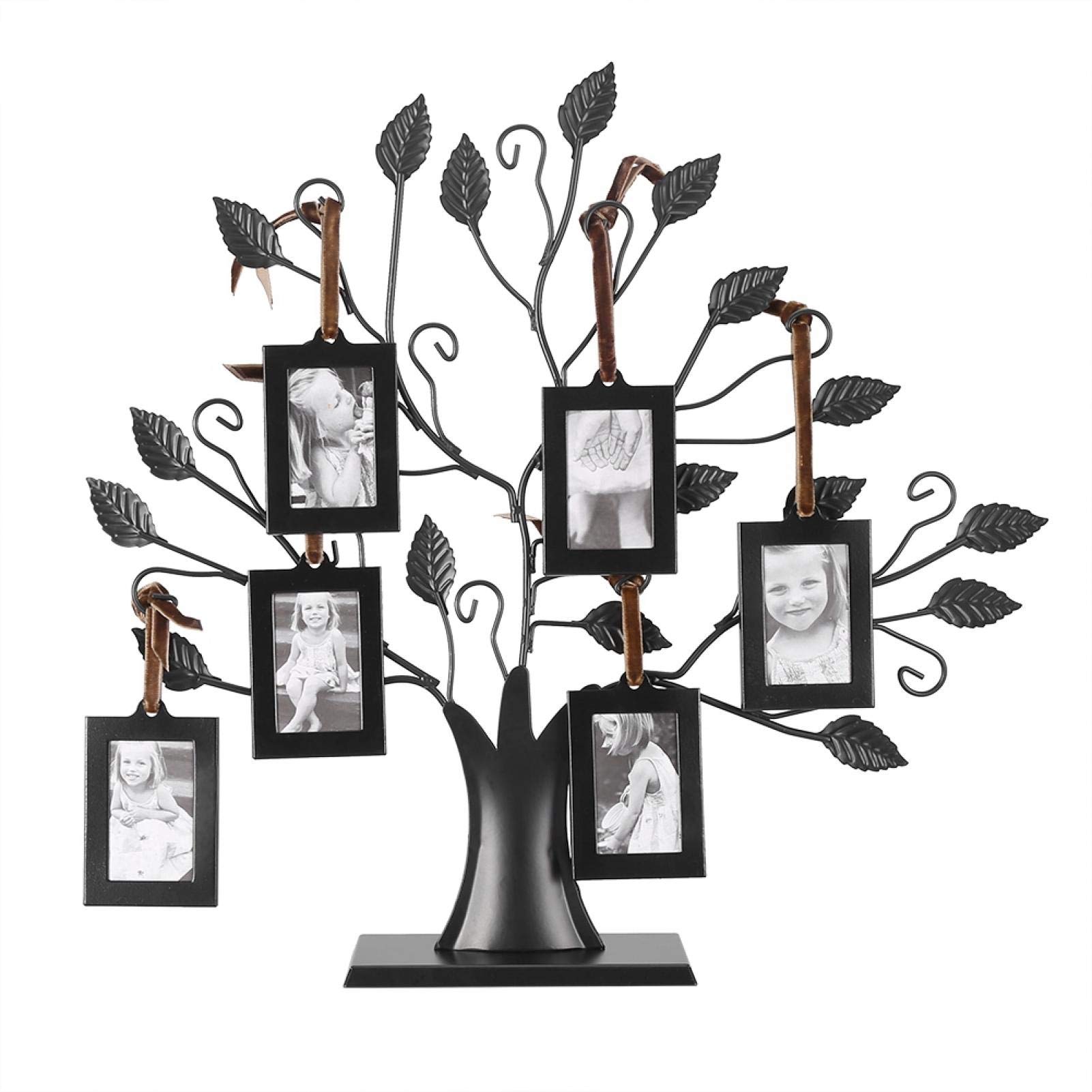 EBTOOLS Creative Family Tree Photo Frames - 6 Picture Display Tree for Wall Decor, Unique Home Decoration & Gift Idea for Weddings, Anniversaries, Family Reunions