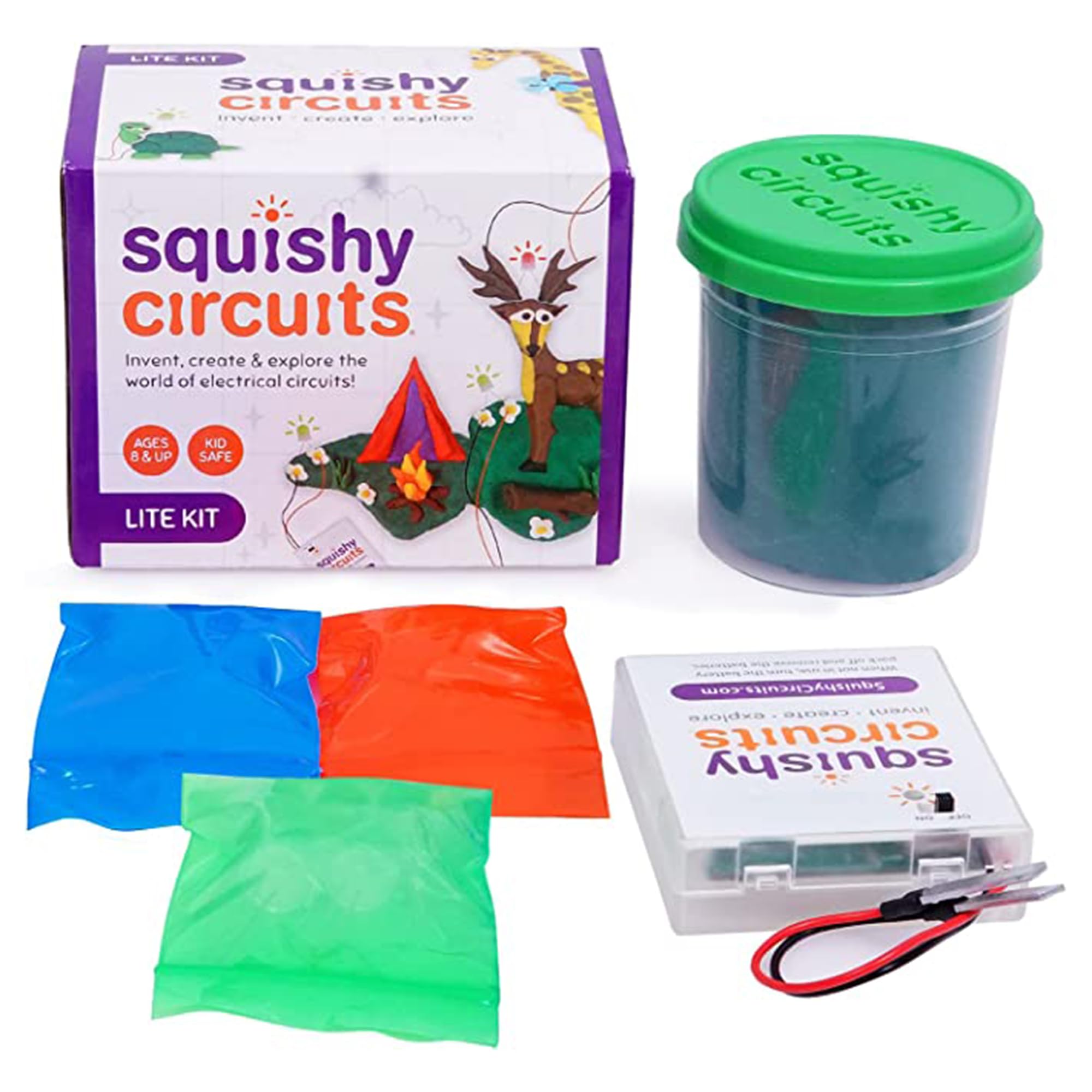 Lite Kit - STEM Science Kit for Kids Age 8-12 | Play Dough Electrical Circuit Learning Toy with Extra Battery Holder | Perfect for Home Education & Classroom STEM Activities