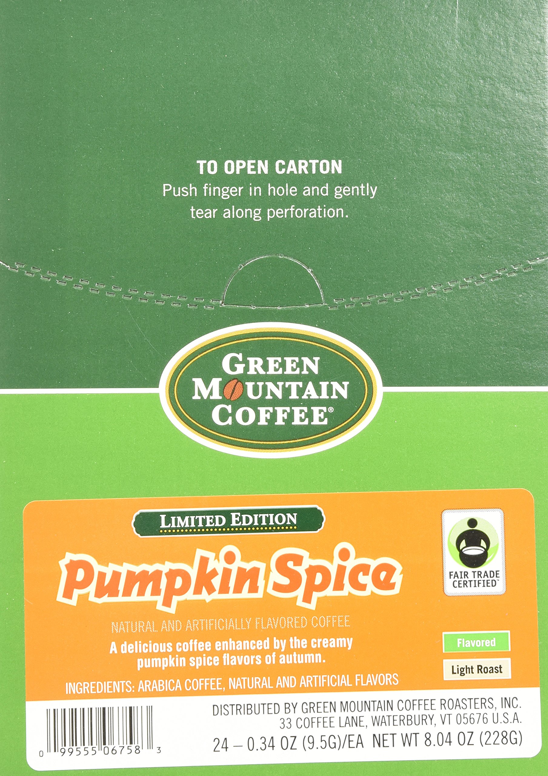 Green Mountain Coffee Pumpkin Spice K-Cups (96 Count) - Fall Flavored Coffee Pods for Keurig Brewers | Perfect for Autumn Mornings, Thanksgiving Gatherings & Cozy Evenings