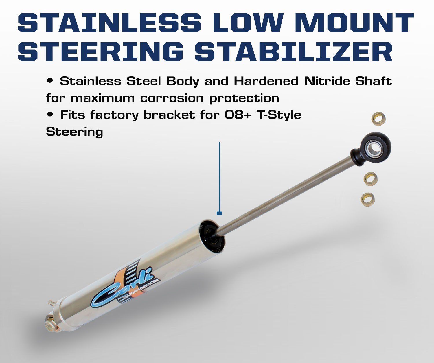 2003-2008 Dodge Ram 2500/3500 Heavy-Duty Y-Style Steering Stabilizer Kit - Reduces Vibration & Improves Handling for Off-Road & Towing