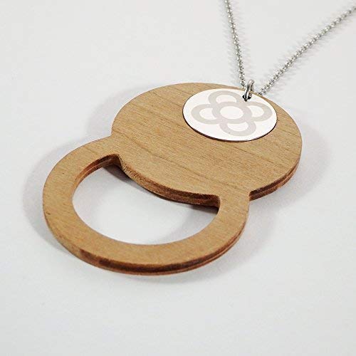 Personalized Wooden Necklace for Women - Custom Name Engraved Jewelry - Perfect Gift for Birthday, Anniversary & Valentine's Day