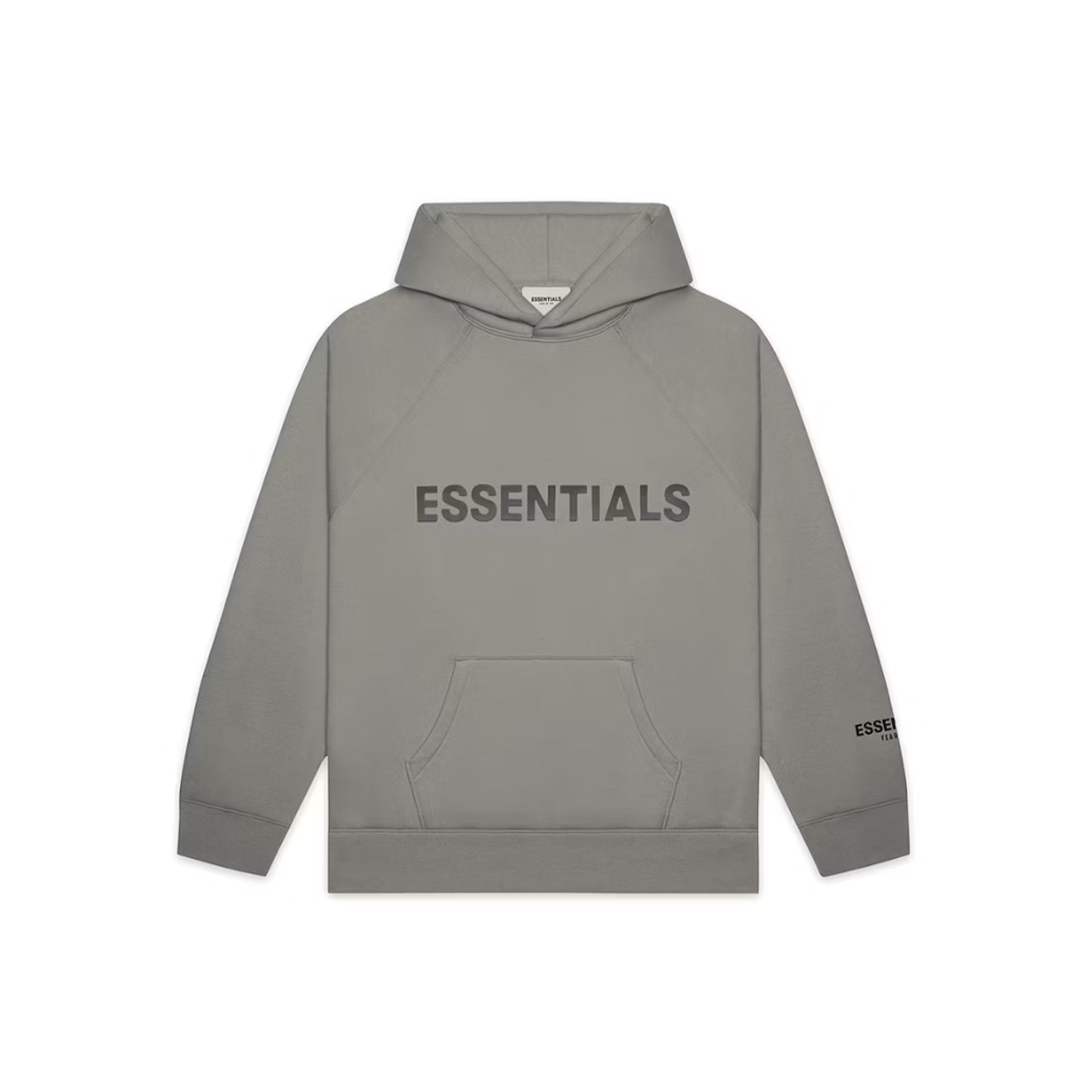 Fear of God Essentials Applique Logo Pullover Hoodie 'Cement' - Men's Casual Streetwear Sweatshirt for Fall Winter Fashion | Perfect for Urban Outfits, Gym Wear and Lounge Comfort