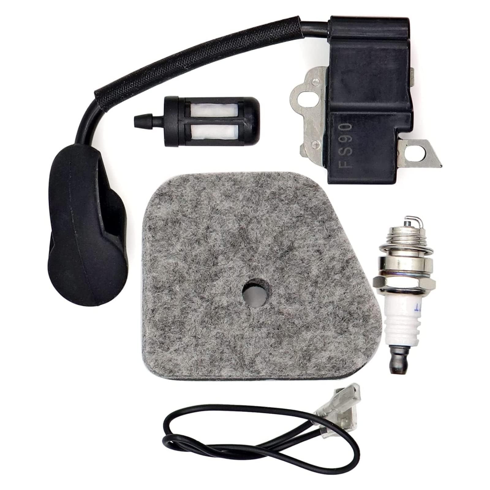 SecosAutoparts Ignition Coil Module & Magneto Air Filter Kit - Compatible with STIHL FS110R FS130R FS110 KM110R FC90 (Part# 41801302A MC4180B 4180-400-1308) - Perfect for Lawn Mower & Brush Cutter Maintenance & Repair