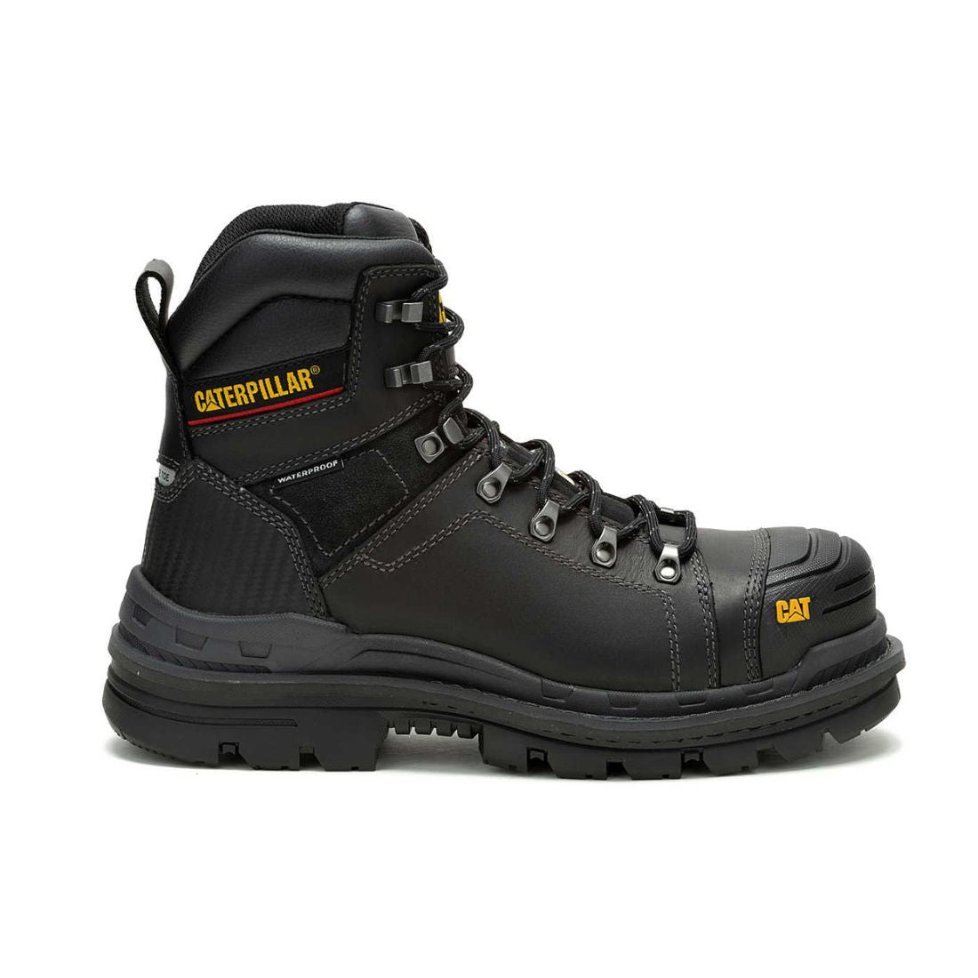Cat Hauler Men's CSA Approved XL 6 Composite Toe Work Boots - Black Safety Shoes for Construction & Heavy Duty Work | Durable Work Boots for Electricians, Carpenters & Industrial Workers