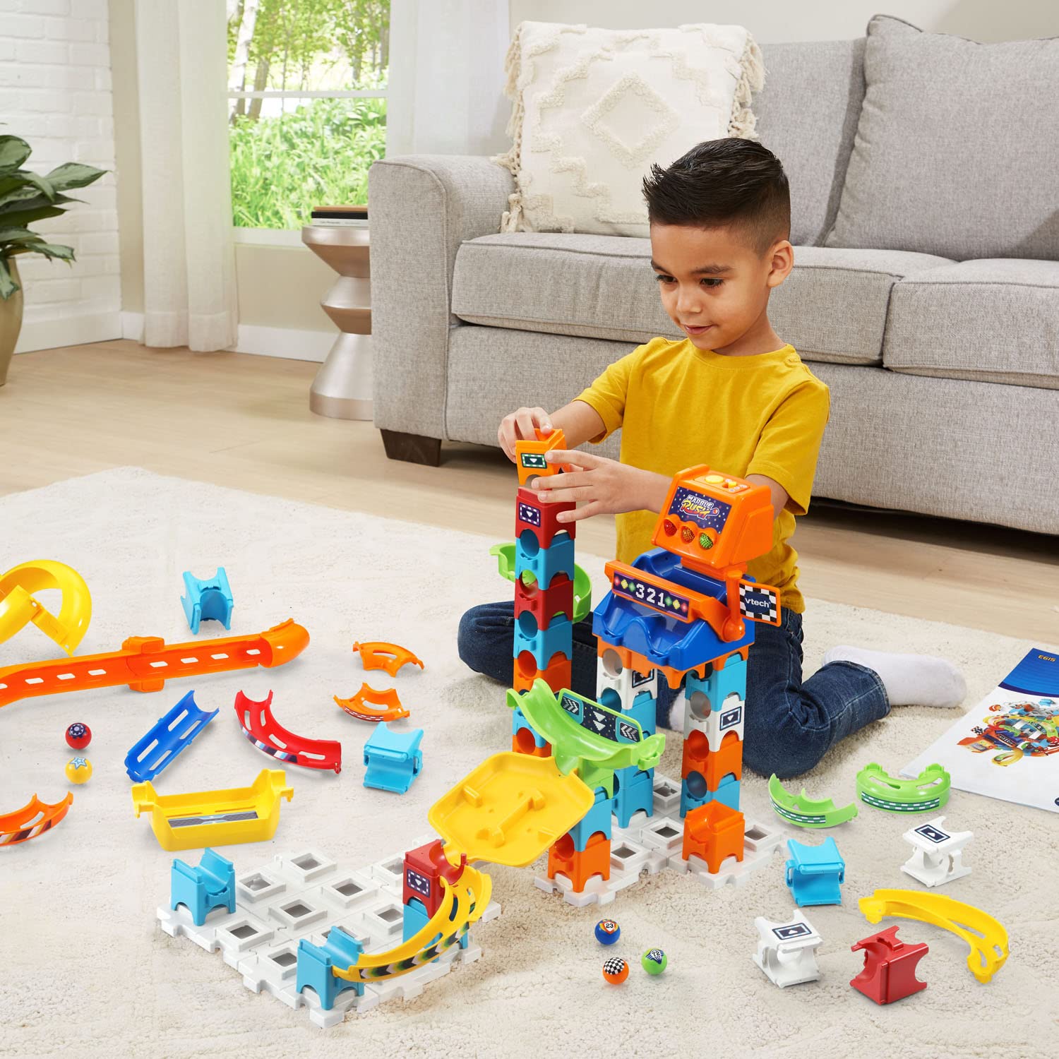 VTech Marble Rush Raceway Set - STEM Learning Toy for Kids Ages 4-8 | Interactive Marble Run Building Game | Perfect for Birthday Gifts & Indoor Play | Encourages Creativity & Problem Solving Skills
