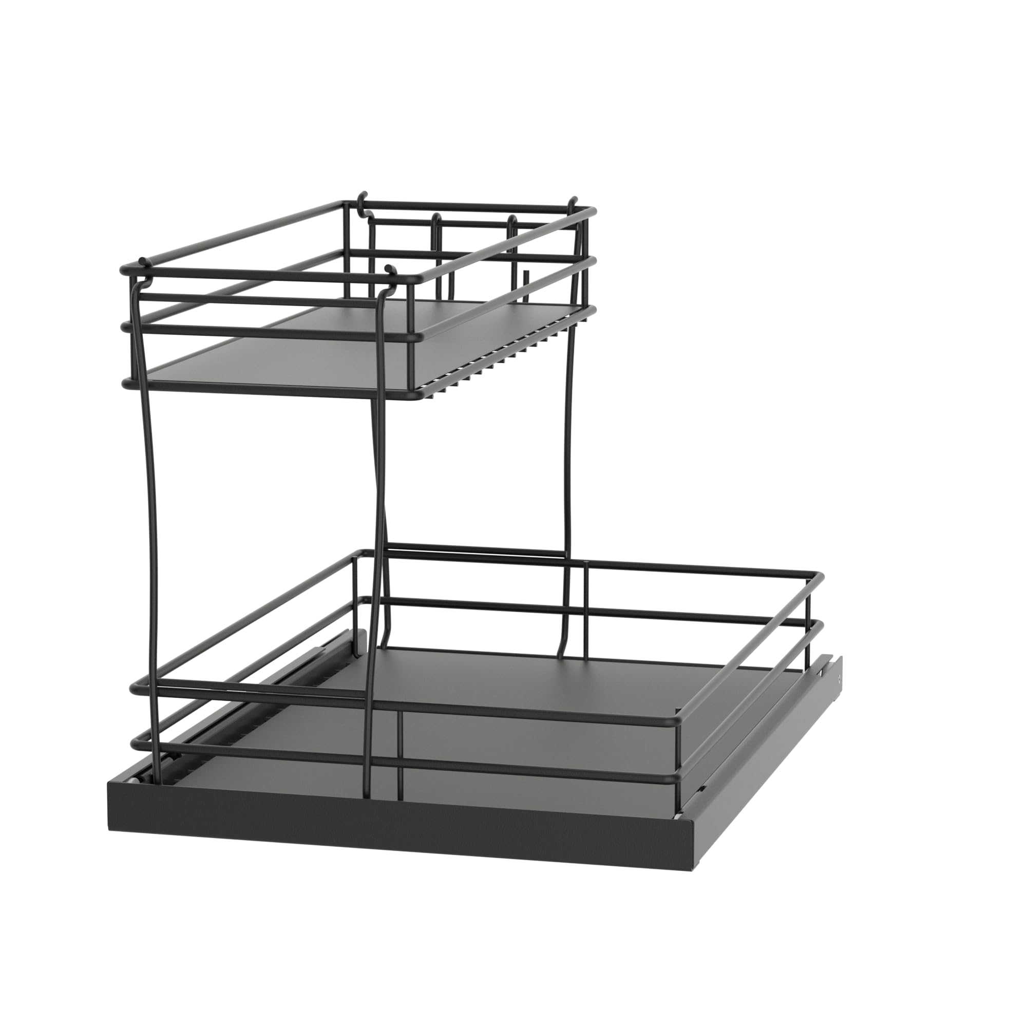 AOSITE 2-Tier Pull Out Cabinet Organizer - Under Sink Storage for Kitchen & Bathroom with Sliding Drawers - Space Saving Solution for Small Spaces, Perfect for Organizing Cleaning Supplies, Cosmetics, and Kitchen Utensils