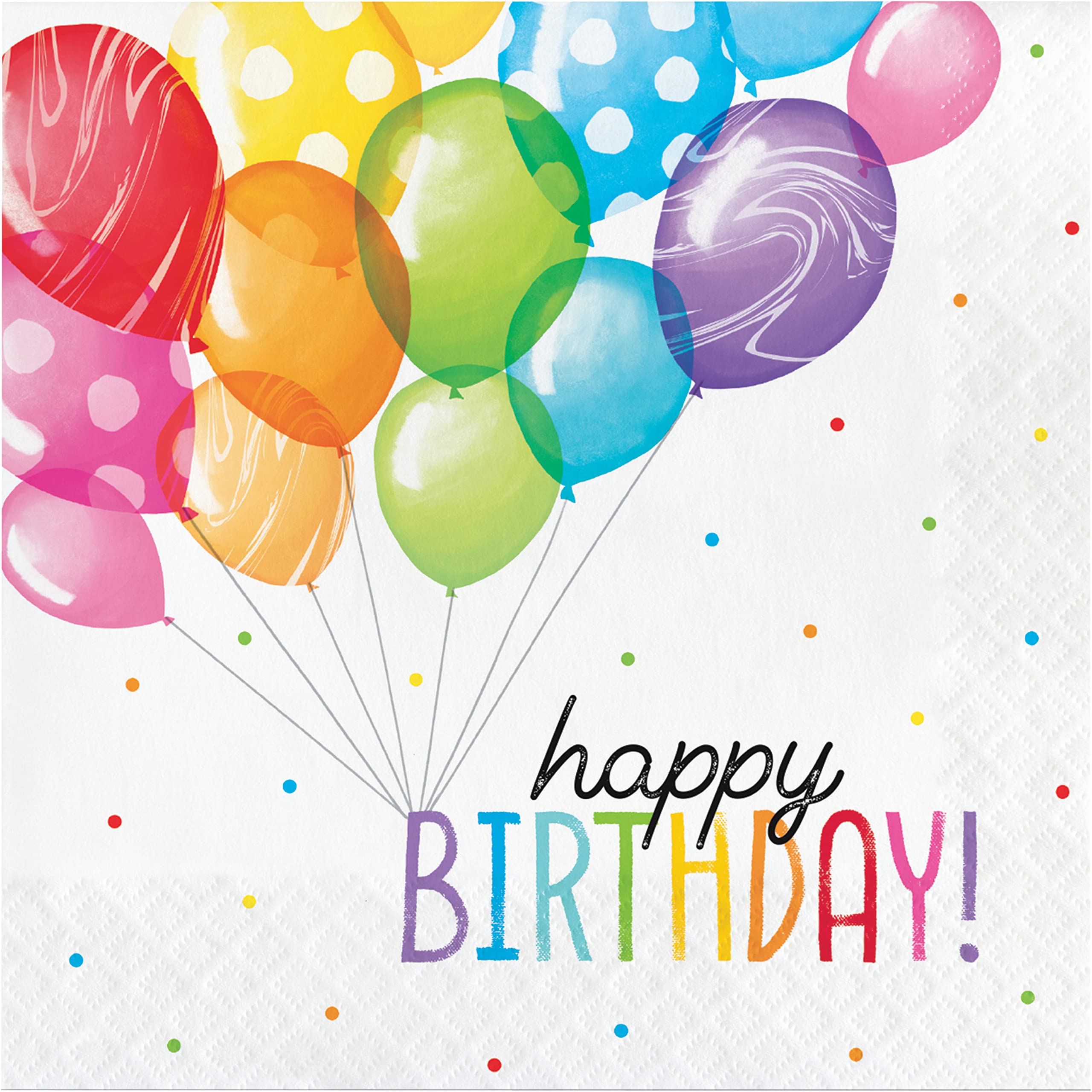 Trendware Balloon Bash Napkins - 48 Count Pack - Colorful Party Napkins for Birthday, Baby Shower & Celebration Decorations - Perfect for Festive Events & Gatherings