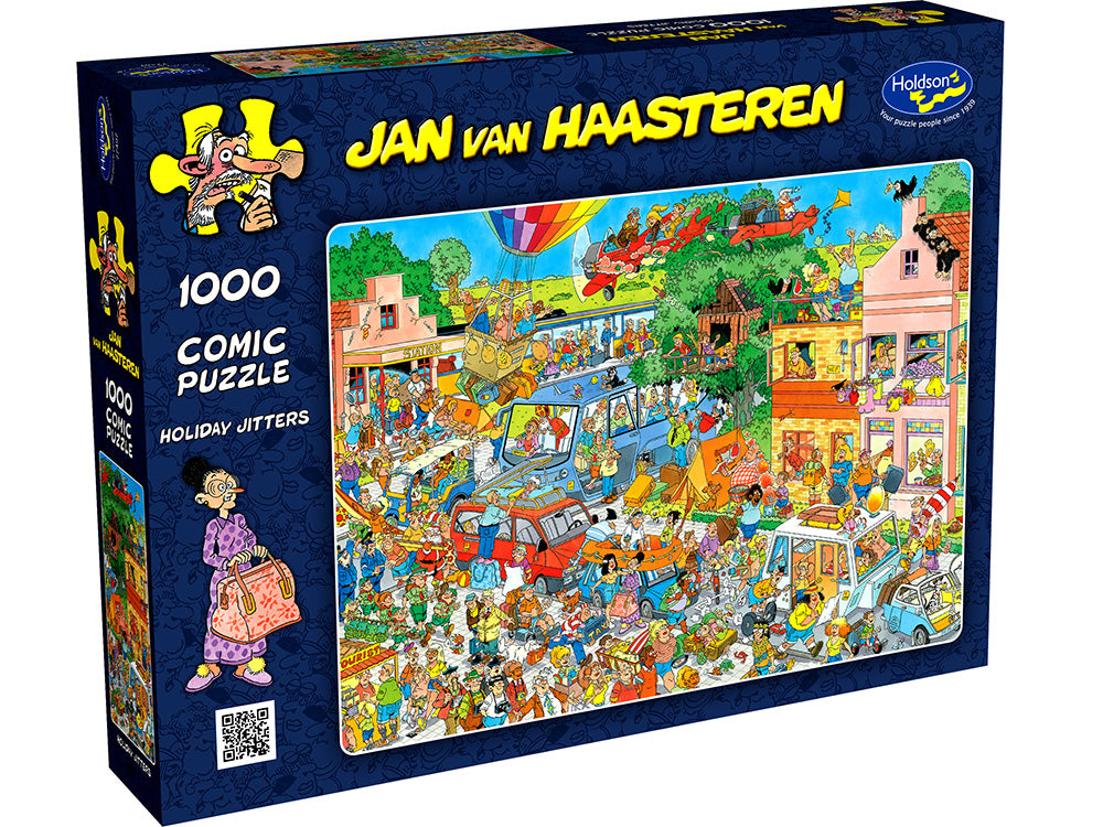 Jan Van Haasteren 1000-Piece Jigsaw Puzzle - Holiday Jitters | Challenging Adult Puzzle for Family Game Night & Relaxation | Perfect for Christmas Gifts & Winter Indoor Activities