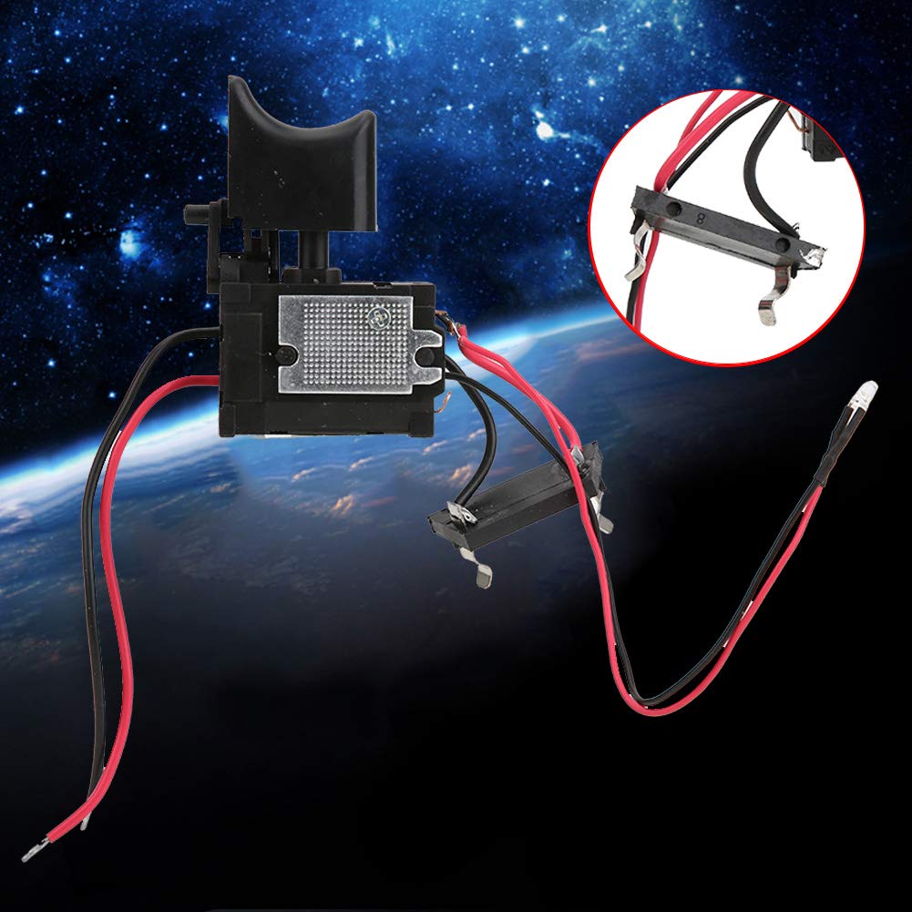 7.2V-24V DC Drill Switch with Charging Function & Indicator Light - 16A Max Current for Electric Hand Drills & Power Tools - Perfect for DIY Projects, Woodworking, and Professional Construction Work