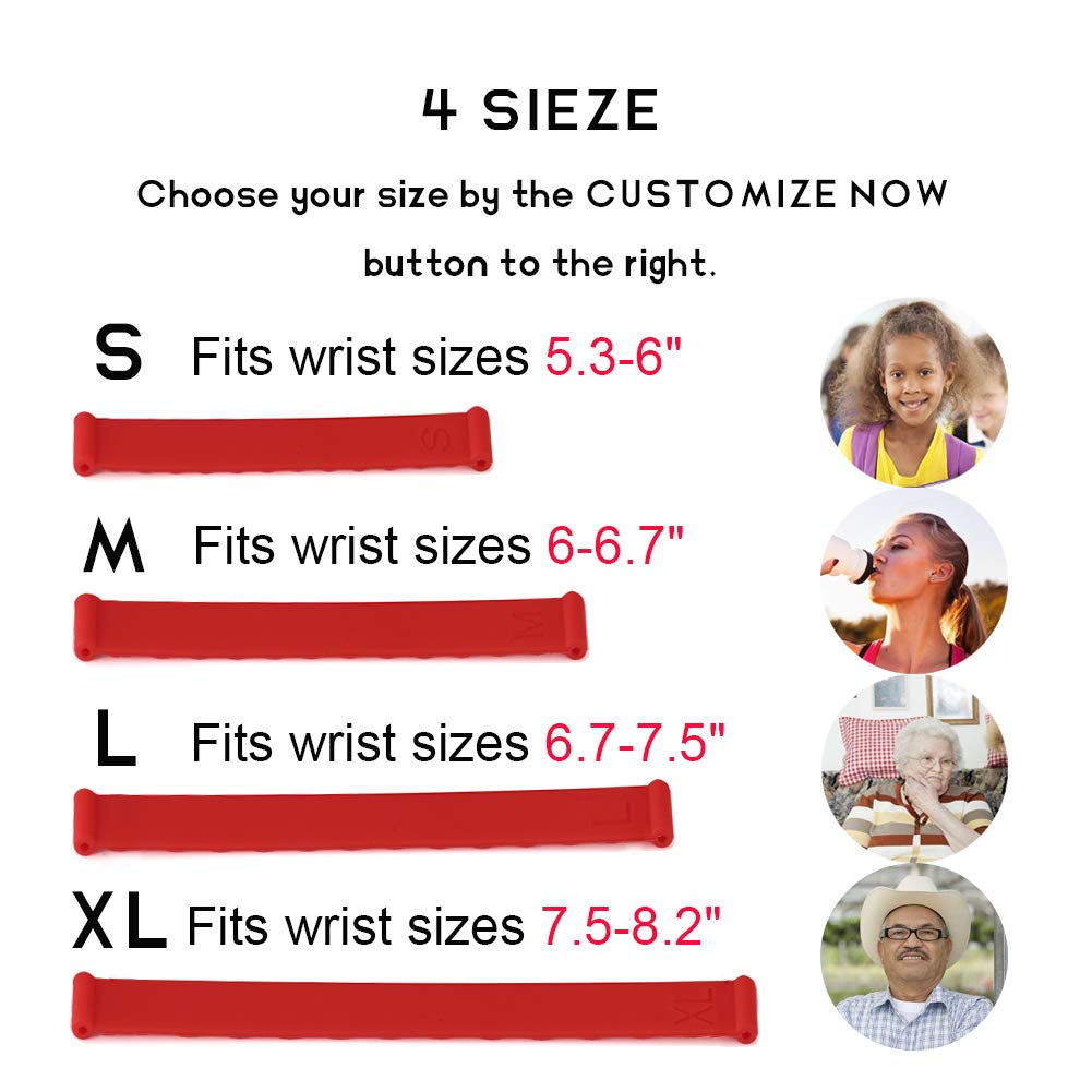 BAIYI Waterproof Medical ID Bracelet - Adjustable Silicone Emergency Alert Bracelet for Men & Women with Free Engraving - Perfect for Running, Hiking, Swimming & Outdoor Activities