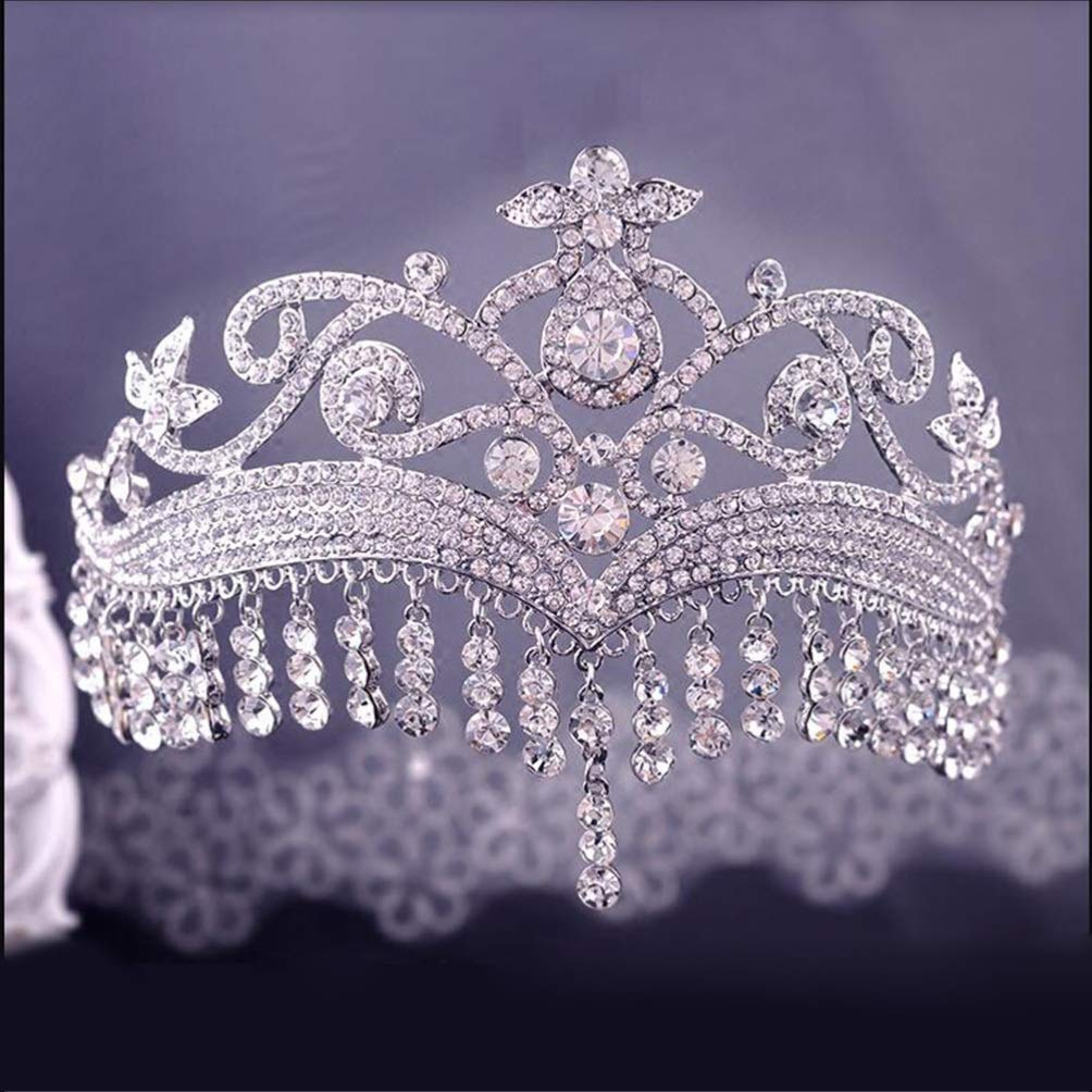Elegant Princess Queen Bridal Crystal Tiara – Arabian Wedding Headpiece with Rhinestones for Brides, Pageants & Special Events | Perfect for Weddings, Prom, Quinceañera & Formal Occasions
