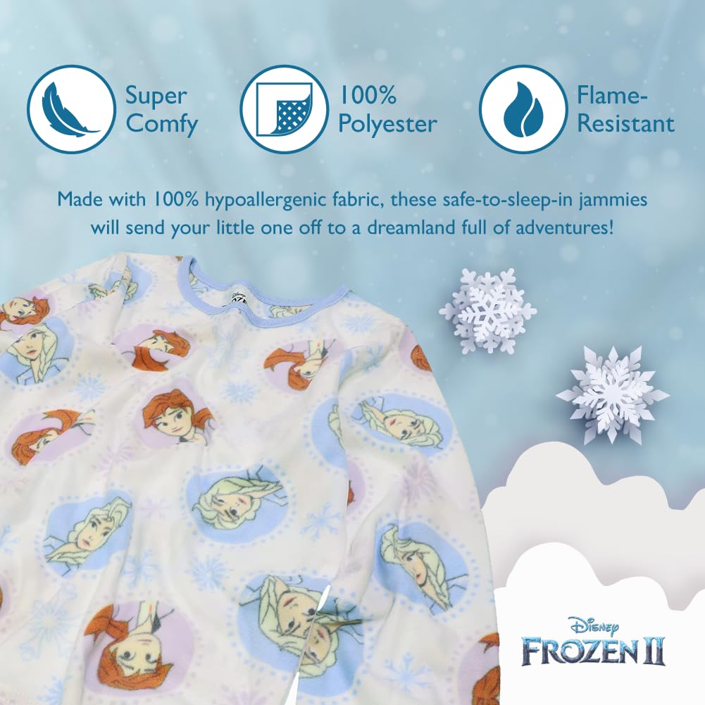 Disney Frozen Princess & Minnie Mouse 5-Piece Girls' Pajama Set - Soft, Cute & Comfortable Loose-Fit Sleepwear for Kids | Perfect for Bedtime, Sleepovers & Family Movie Nights