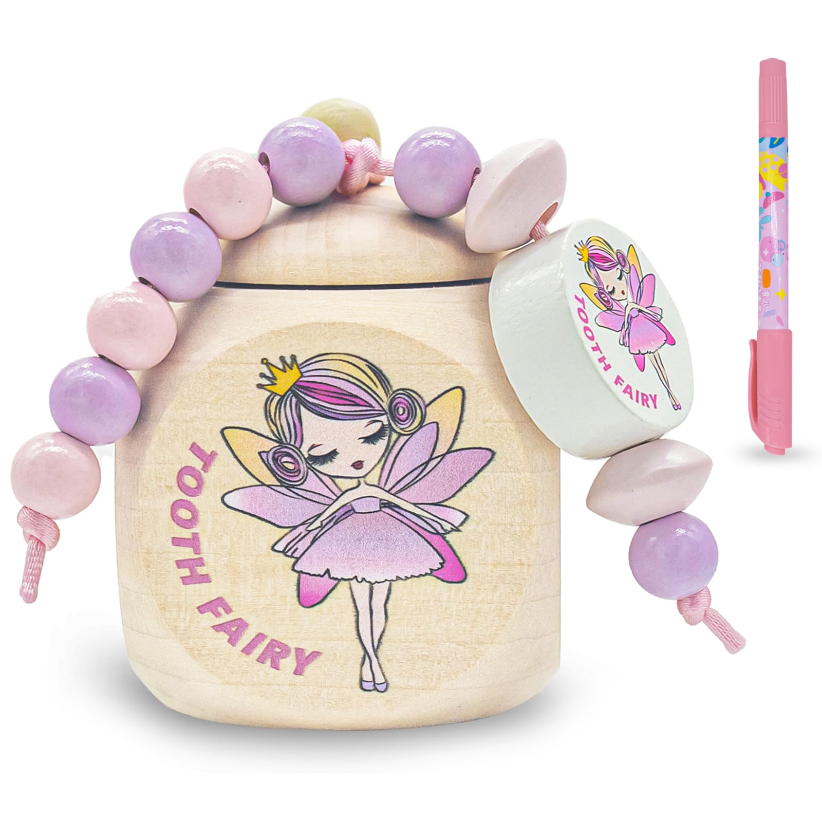 Personalized Tooth Fairy Keepsake Box with Coin - Baby Gift for First Tooth