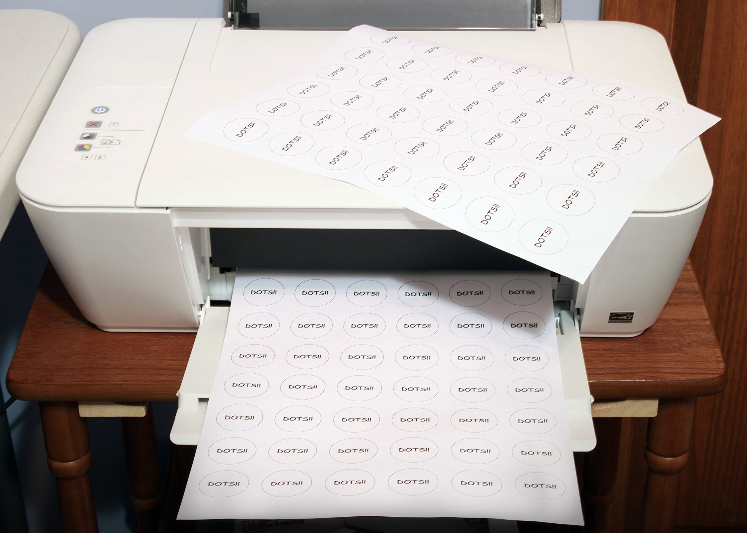 ChromaLabel 1.25 Inch Round Printable Labels for Laser and Inkjet Printers - 1050 Stickers per Pack (42 per Sheet) - White Self-Adhesive Labels for Organizing, Mailing, and Product Labeling