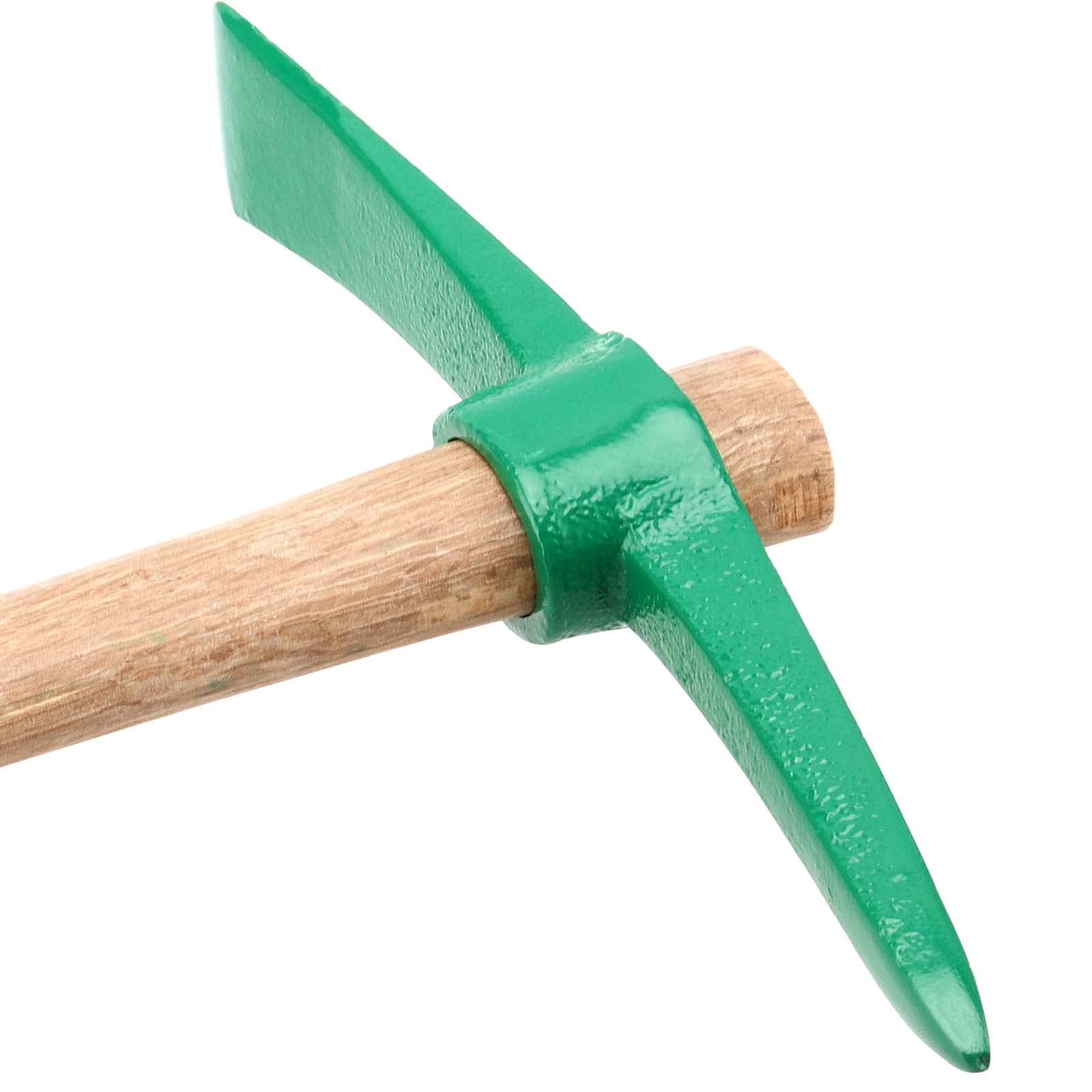 6 Pack 15 Inch Pick Hoe Tool with Wood Handle - Heavy Duty Garden Mattock for Weeding, Planting, Digging & Soil Cultivation | Perfect for Gardening, Landscaping & Outdoor Exploration