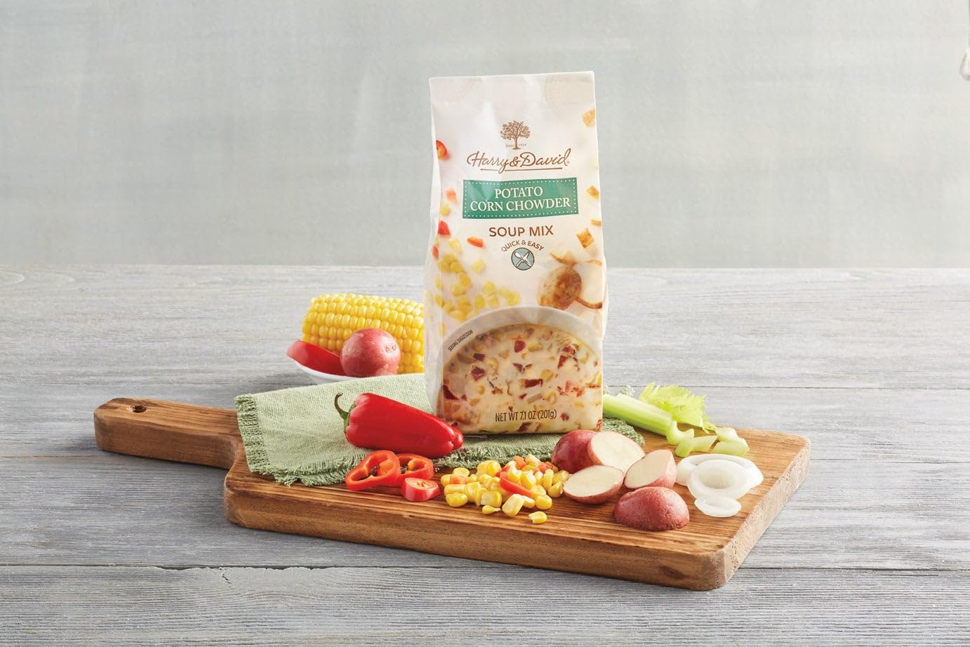 Harry & David Potato Corn Chowder Soup Mix (7.1 oz) - Easy Homemade Soup Recipes, Winter Comfort Food & Pantry Staple - Perfect for Cozy Family Dinners & Quick Meals