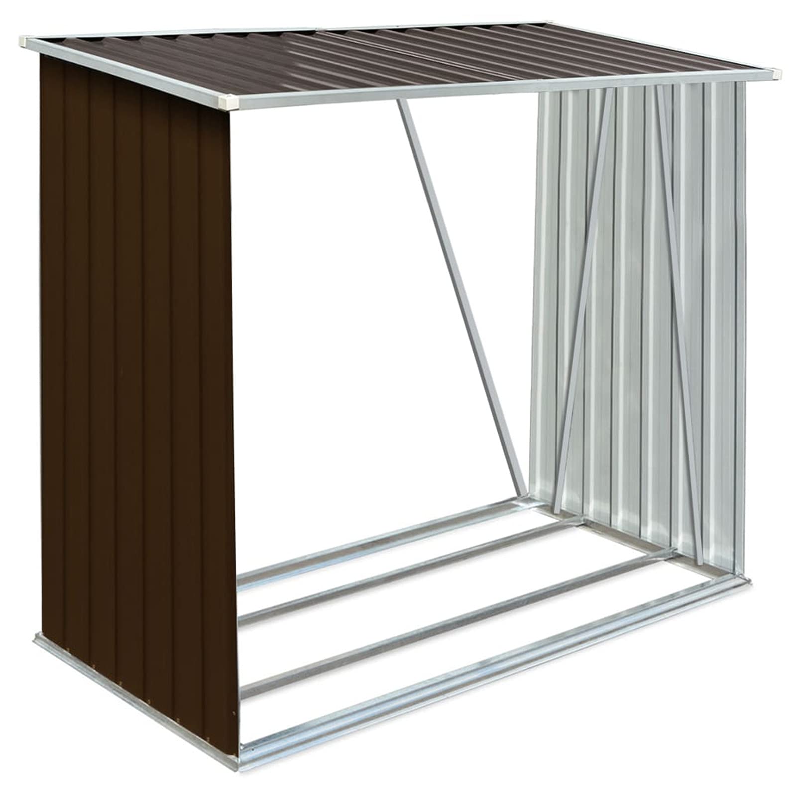 Mogou Galvanized Steel Garden Storage Shed 64.2