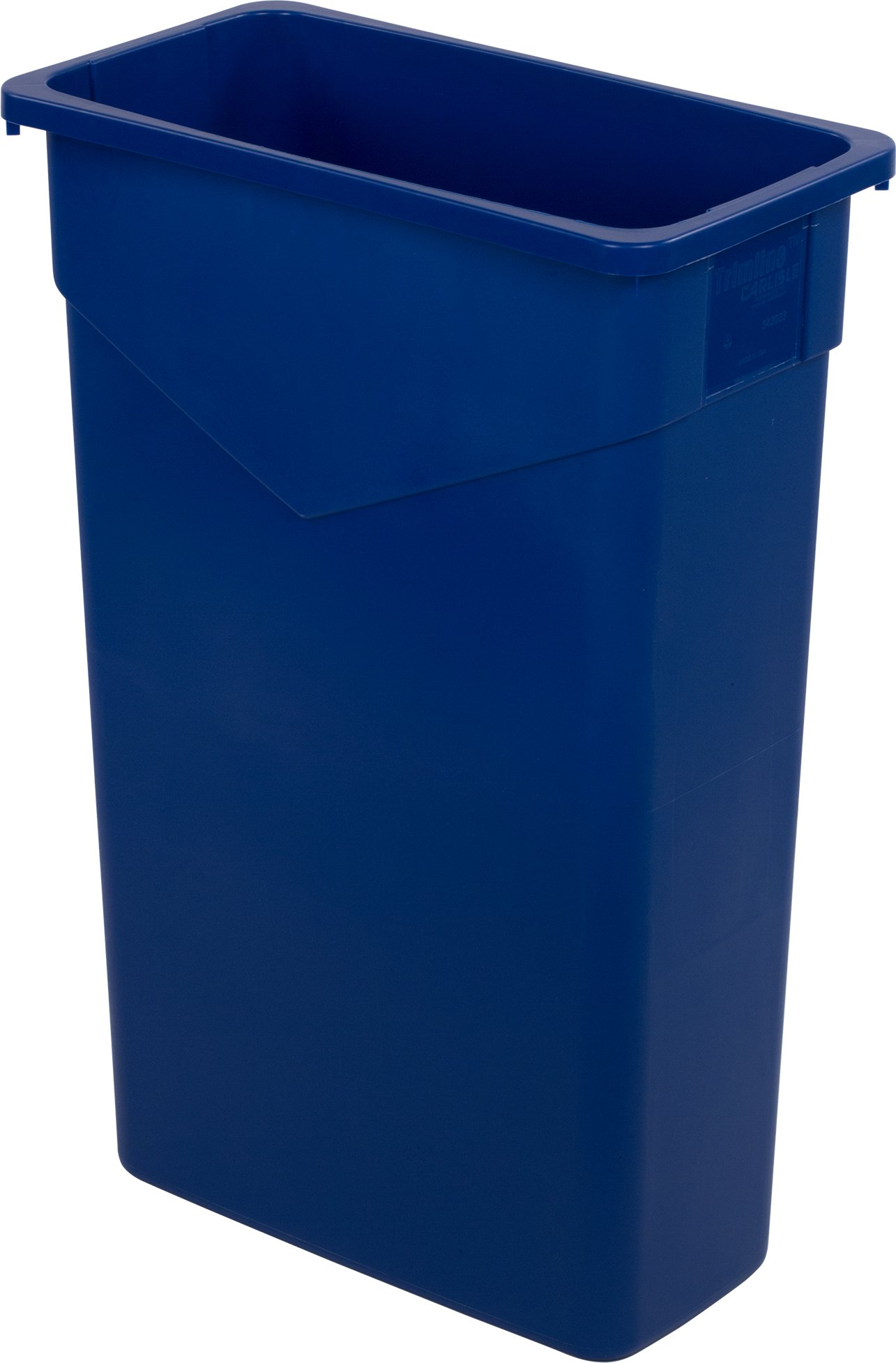 Carlisle 34202314 23-Gallon Blue Polyethylene Rectangular Waste Containers - Set of 4 for Kitchen, Office, and Commercial Use