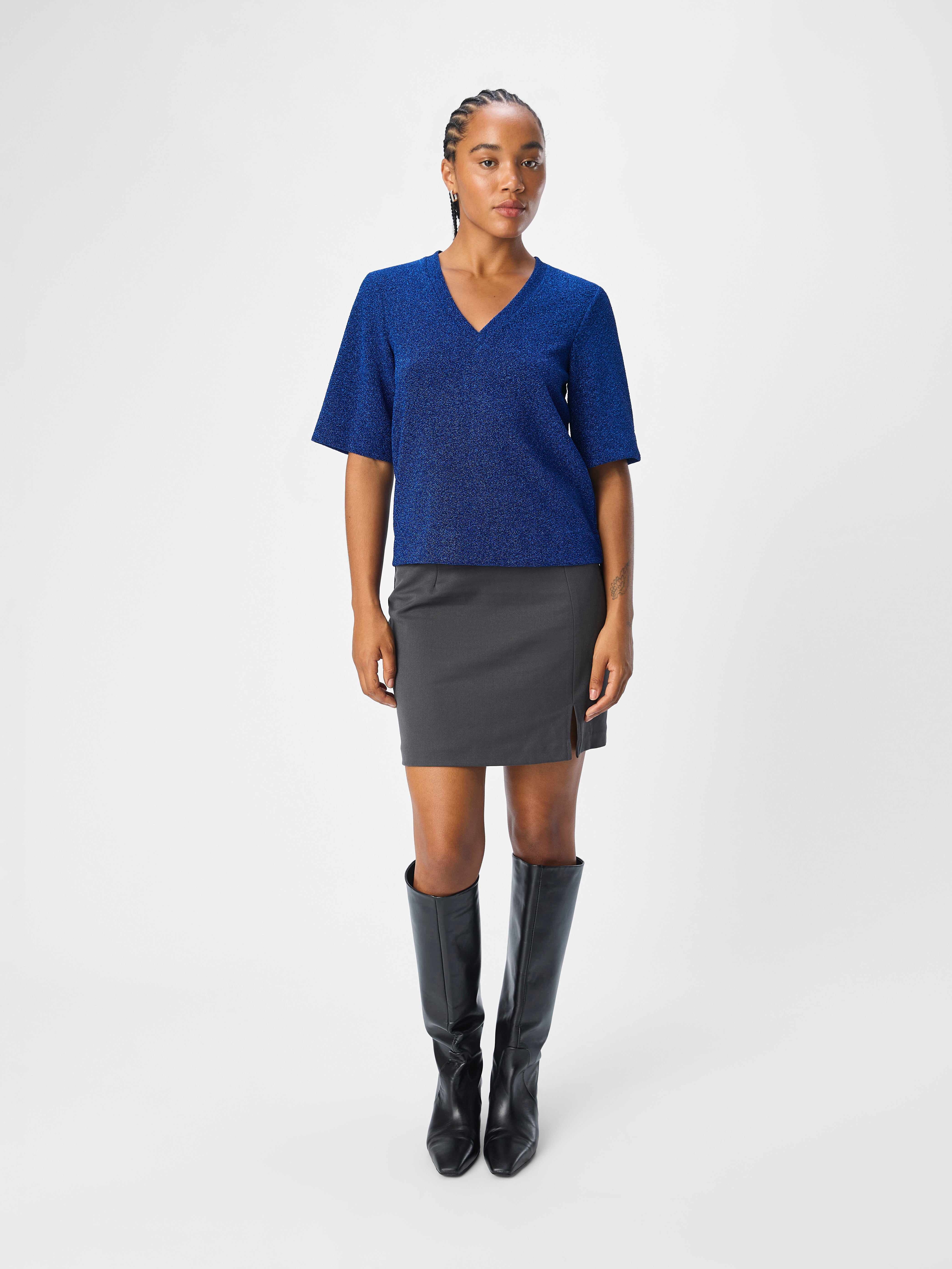Freya Women's Lapis Blue Casual Top - Comfortable & Stylish Blouse for Everyday Wear, Work, and Outings