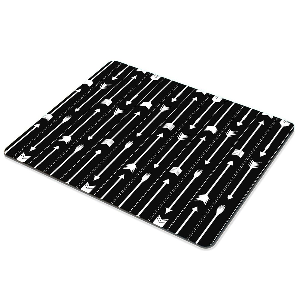 Custom Geometric Gaming Mouse Pad with Black Arrow Design - Large Non-Slip Surface for PC, Laptop & Office Use - Perfect for Gamers, Graphic Designers & Professionals